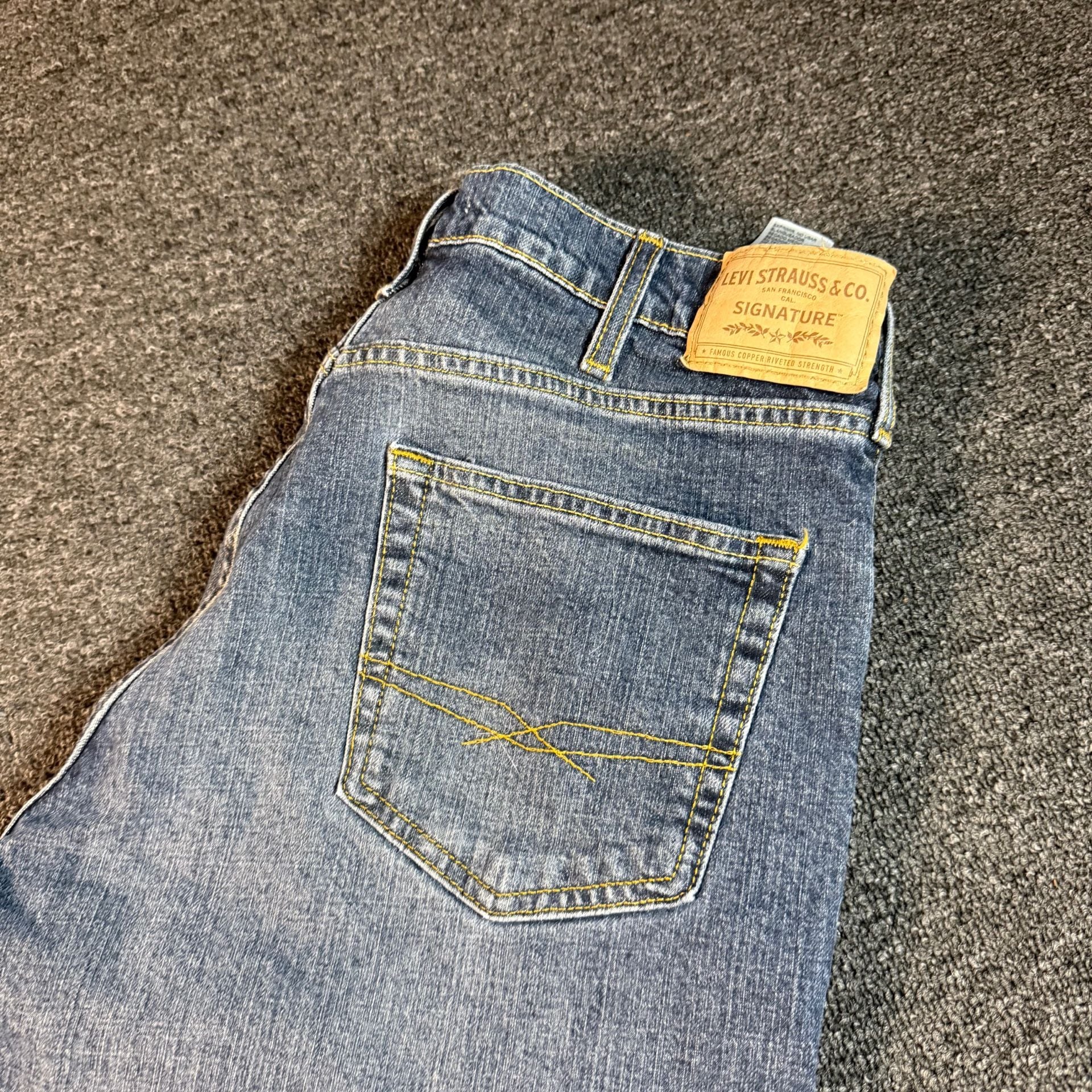 Levi Strauss Signature Bootcut Jeans Size W33 L30 Blue Denim 3