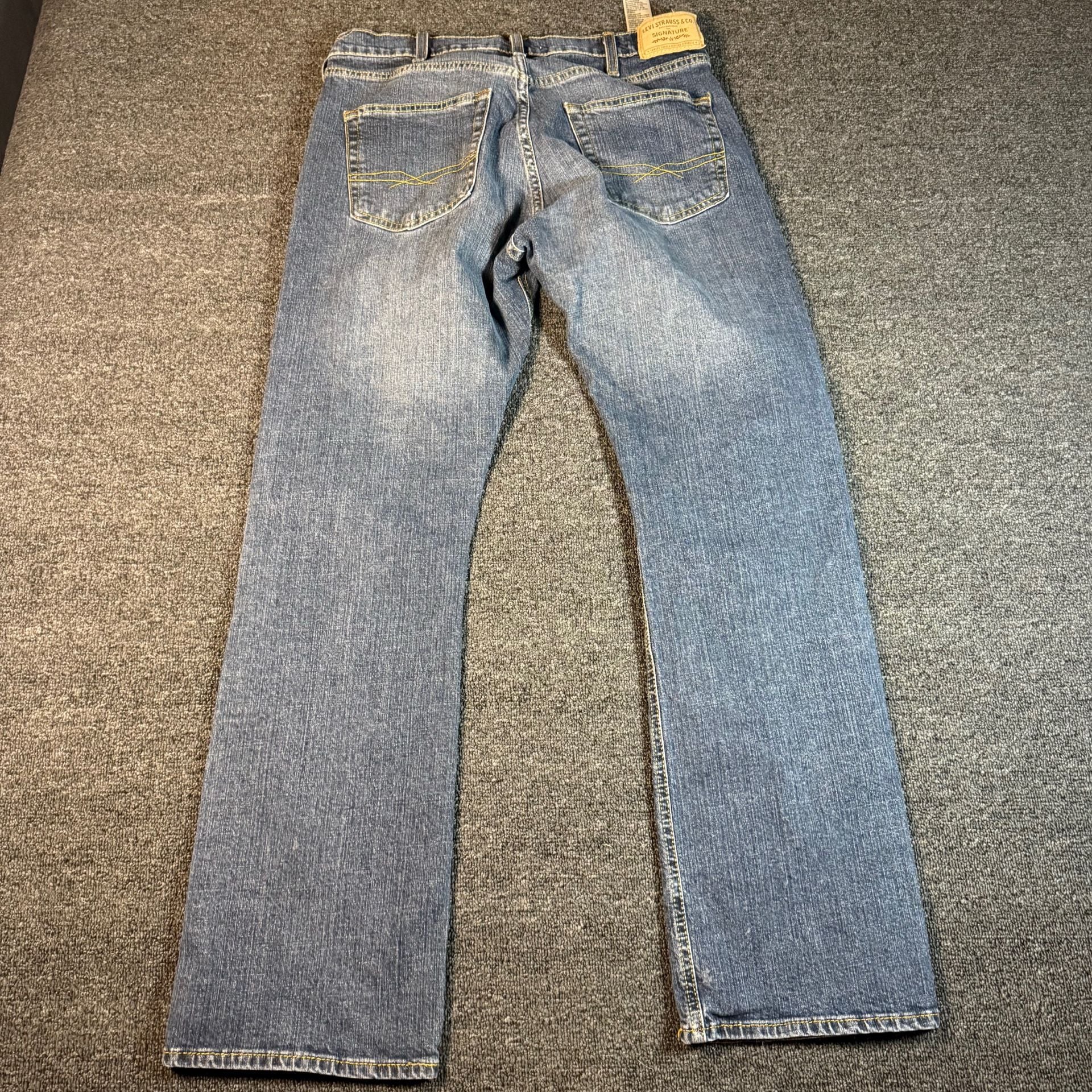 Levi Strauss Signature Bootcut Jeans Size W33 L30 Blue Denim 8