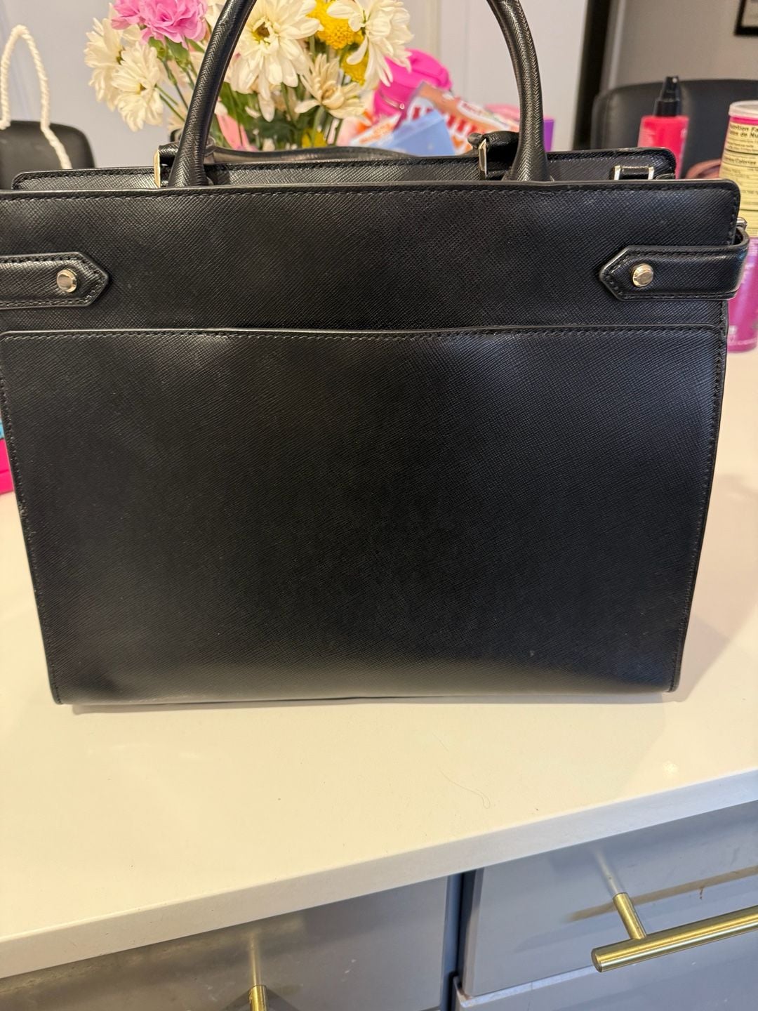 Kate Spade New York Saffiano Leather Black Handbag 4