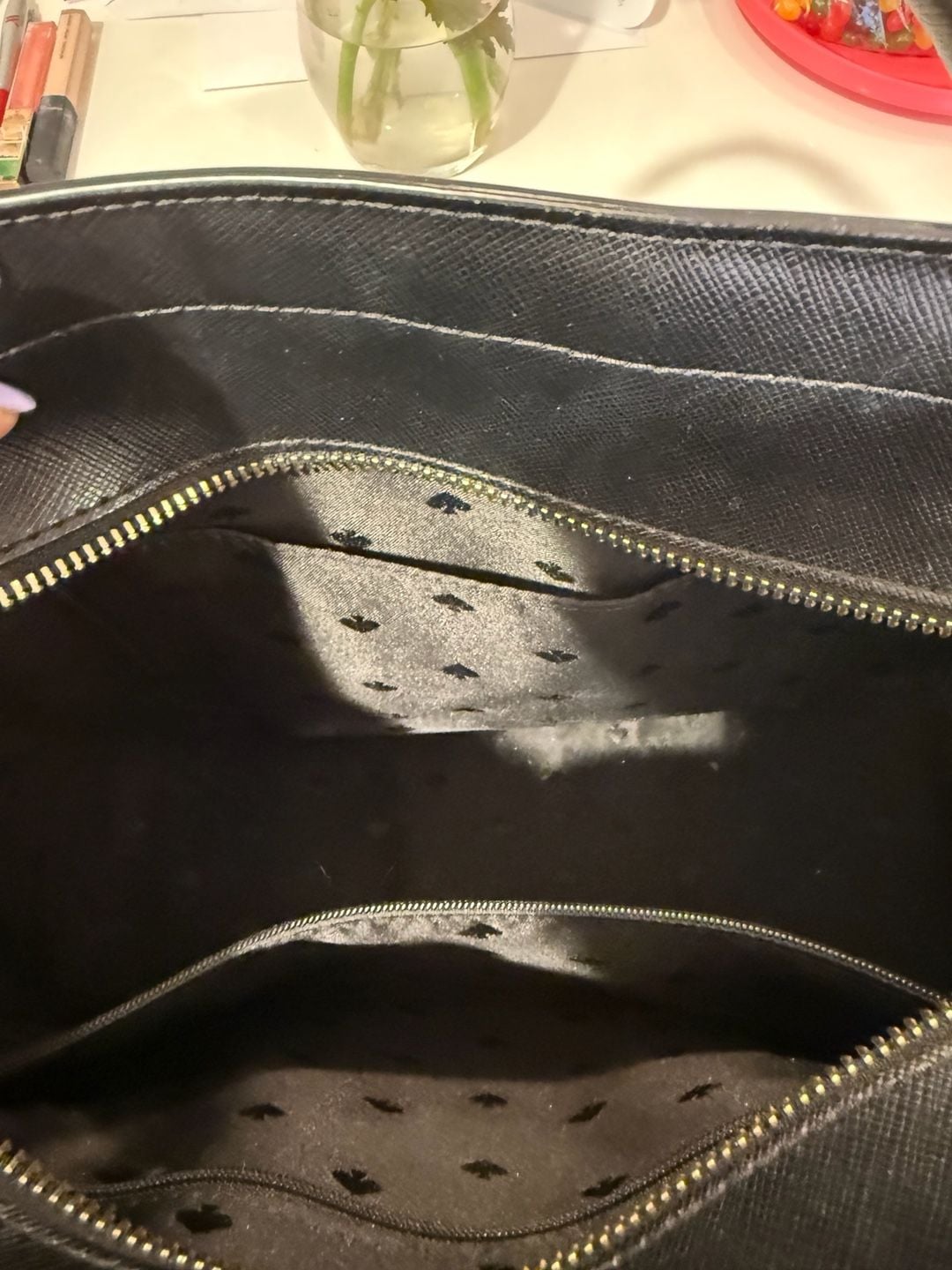 Kate Spade New York Saffiano Leather Black Handbag 6