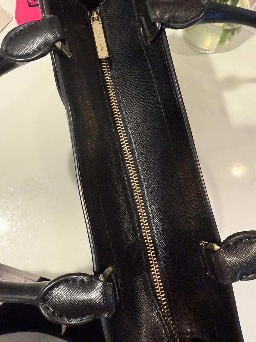 Kate Spade New York Saffiano Leather Black Handbag 7
