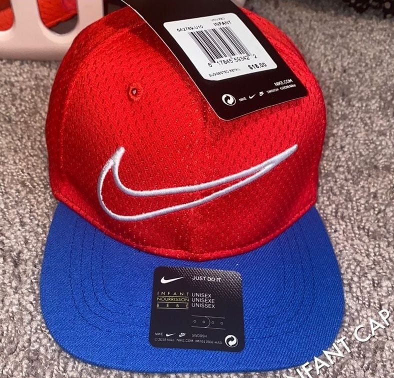 Nike Infant Hat Cap Red Blue Mesh 2