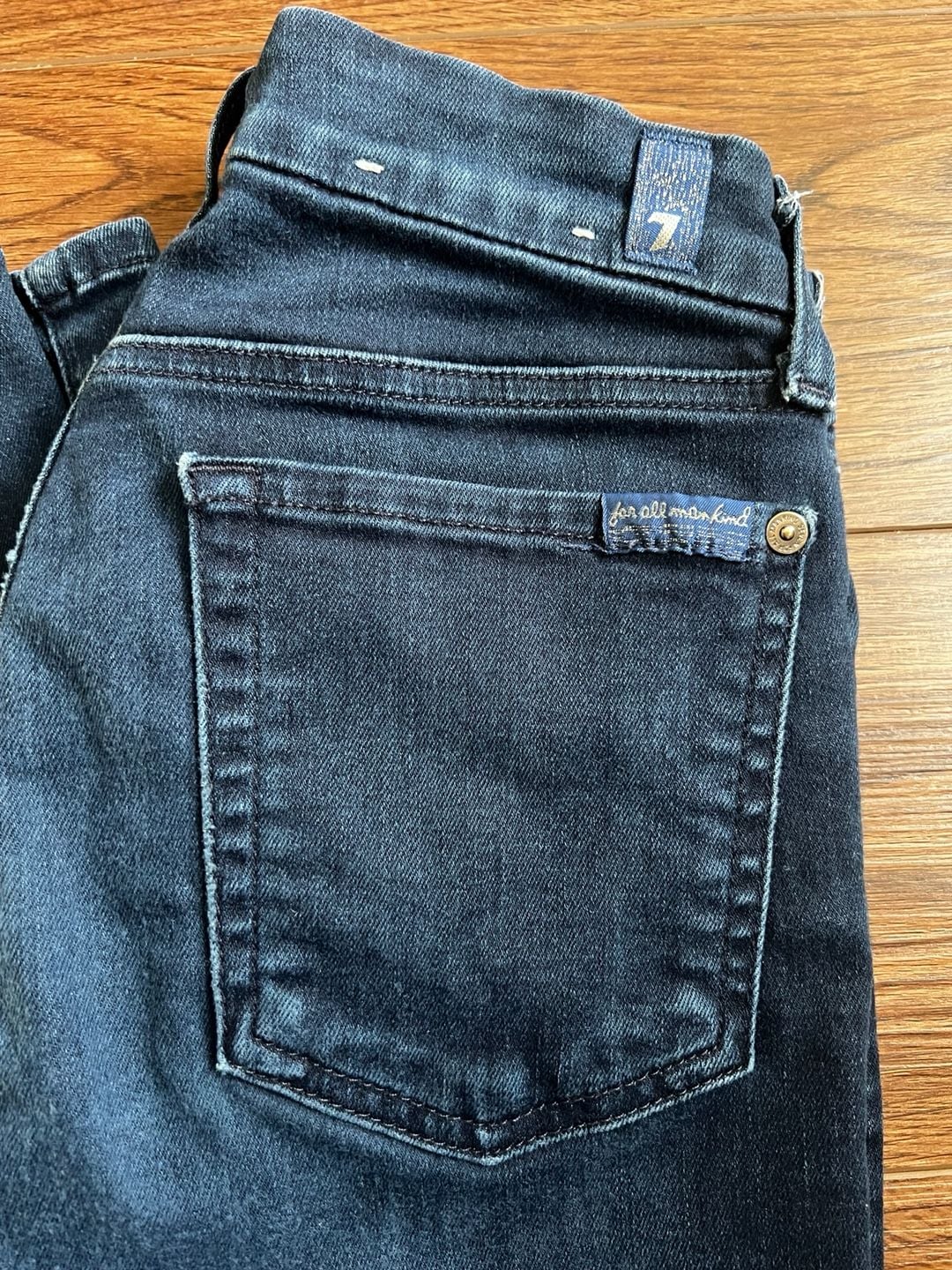 7 For All Mankind Kimmie Straight Leg Jeans Size 28 Dark Wash Denim 6