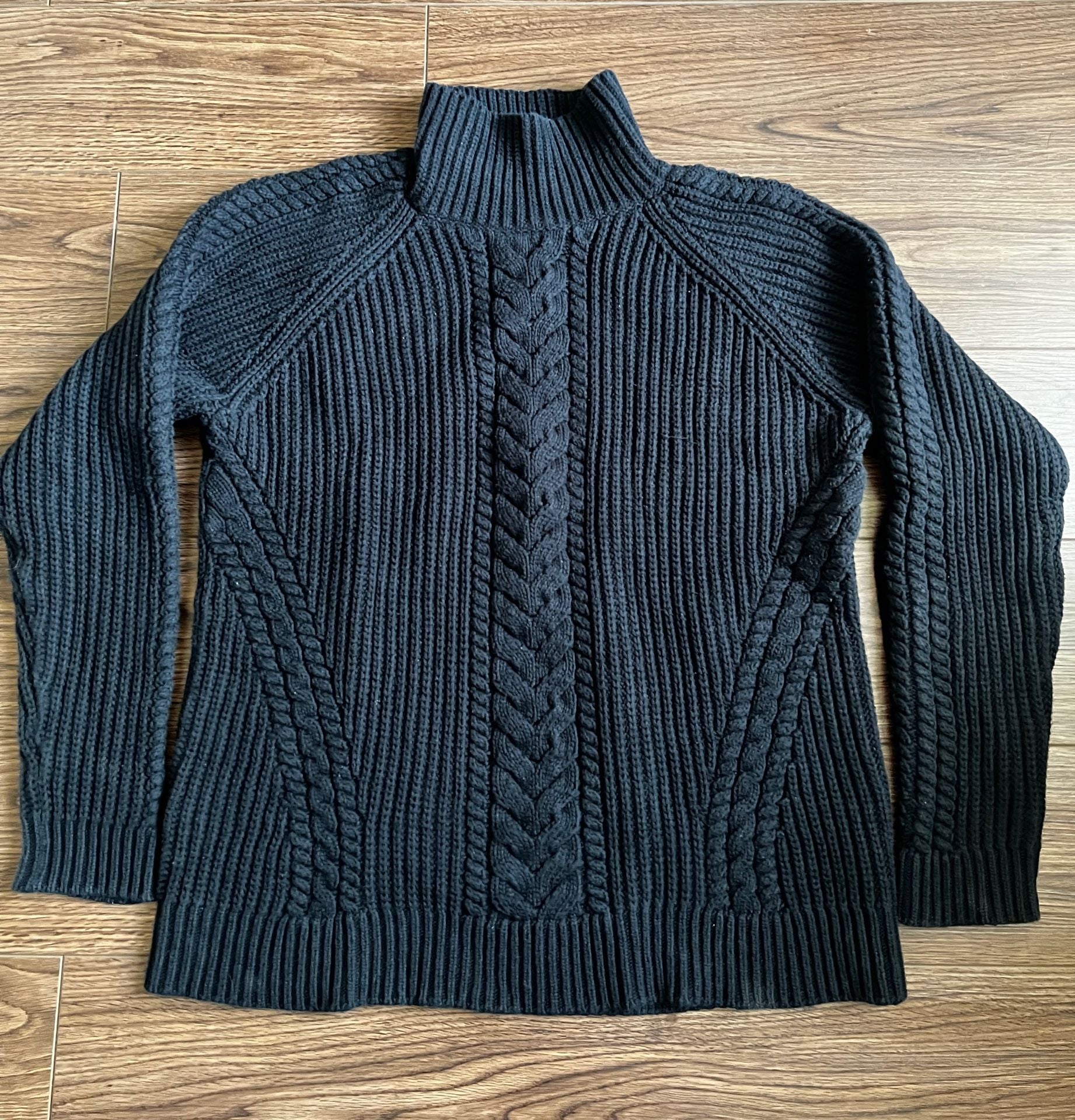 Lululemon Bring The Cozy Knitted Turtleneck Sweater Size 10 Black 2