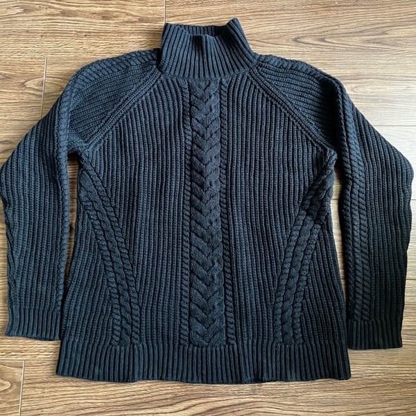 Lululemon Bring The Cozy Knitted Turtleneck Sweater Size 10 Black