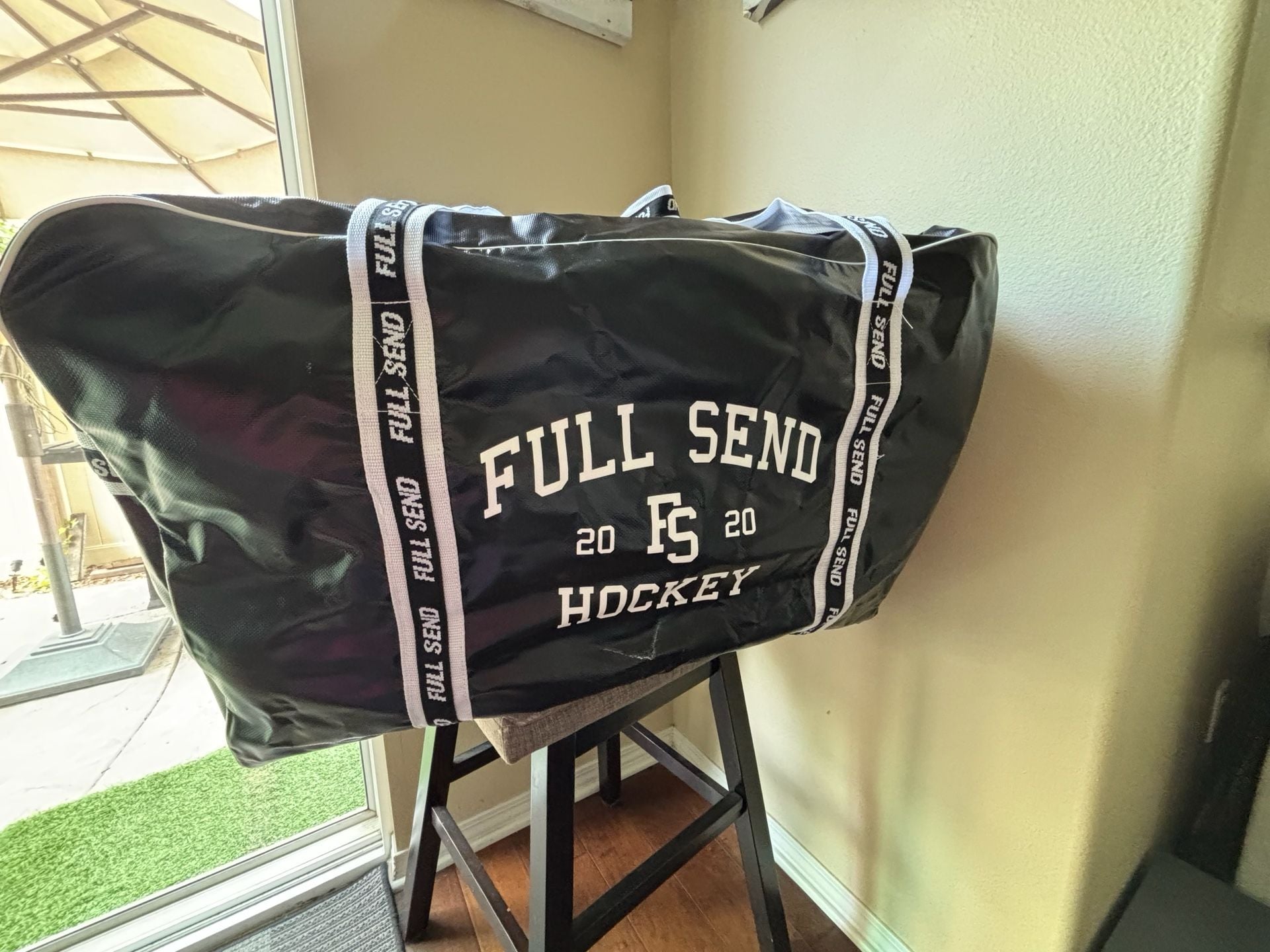 Full Send Hockey Bag 30 x 20 x 15 Black Duffel New 5