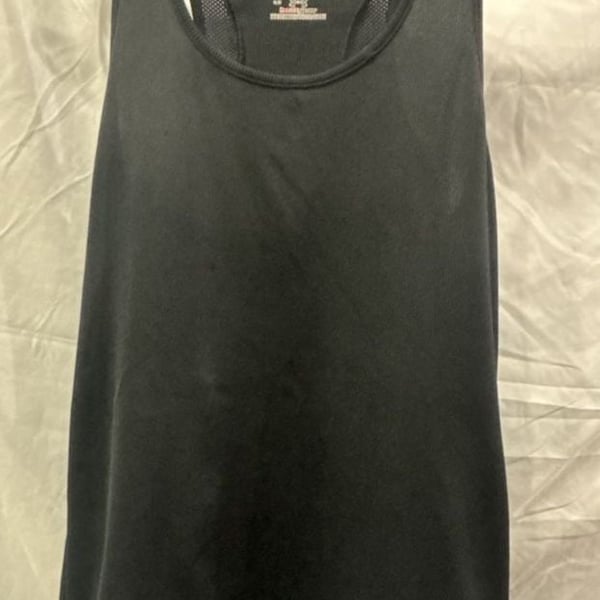 Under Armour HeatGear Tank Top Size L Black Workout Athletic