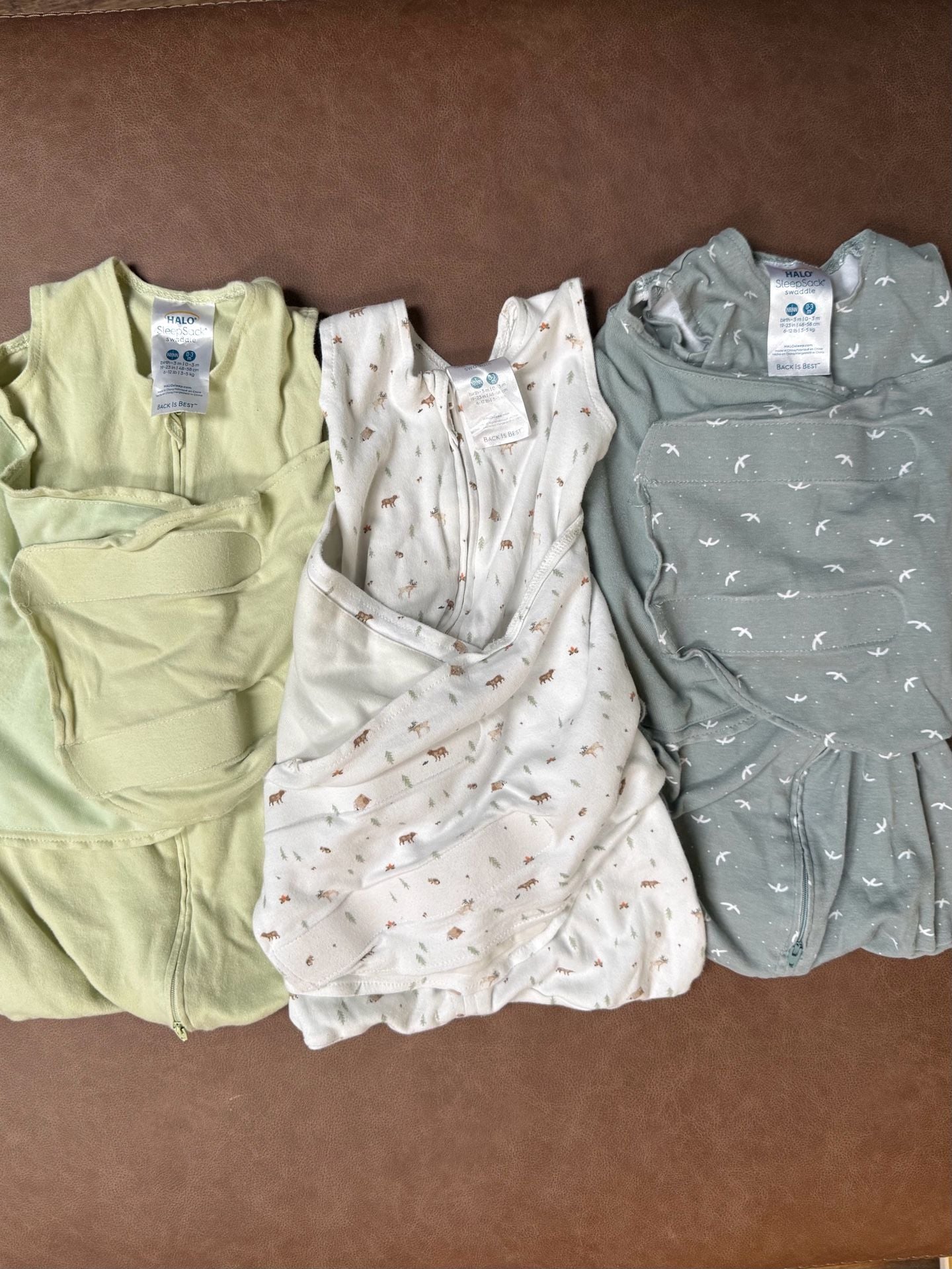 Halo SleepSack Swaddle Size NB 0-3M Neutral Lot Of 3 1