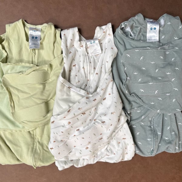 Halo SleepSack Swaddle Size NB  0-3M Neutral Lot Of 3