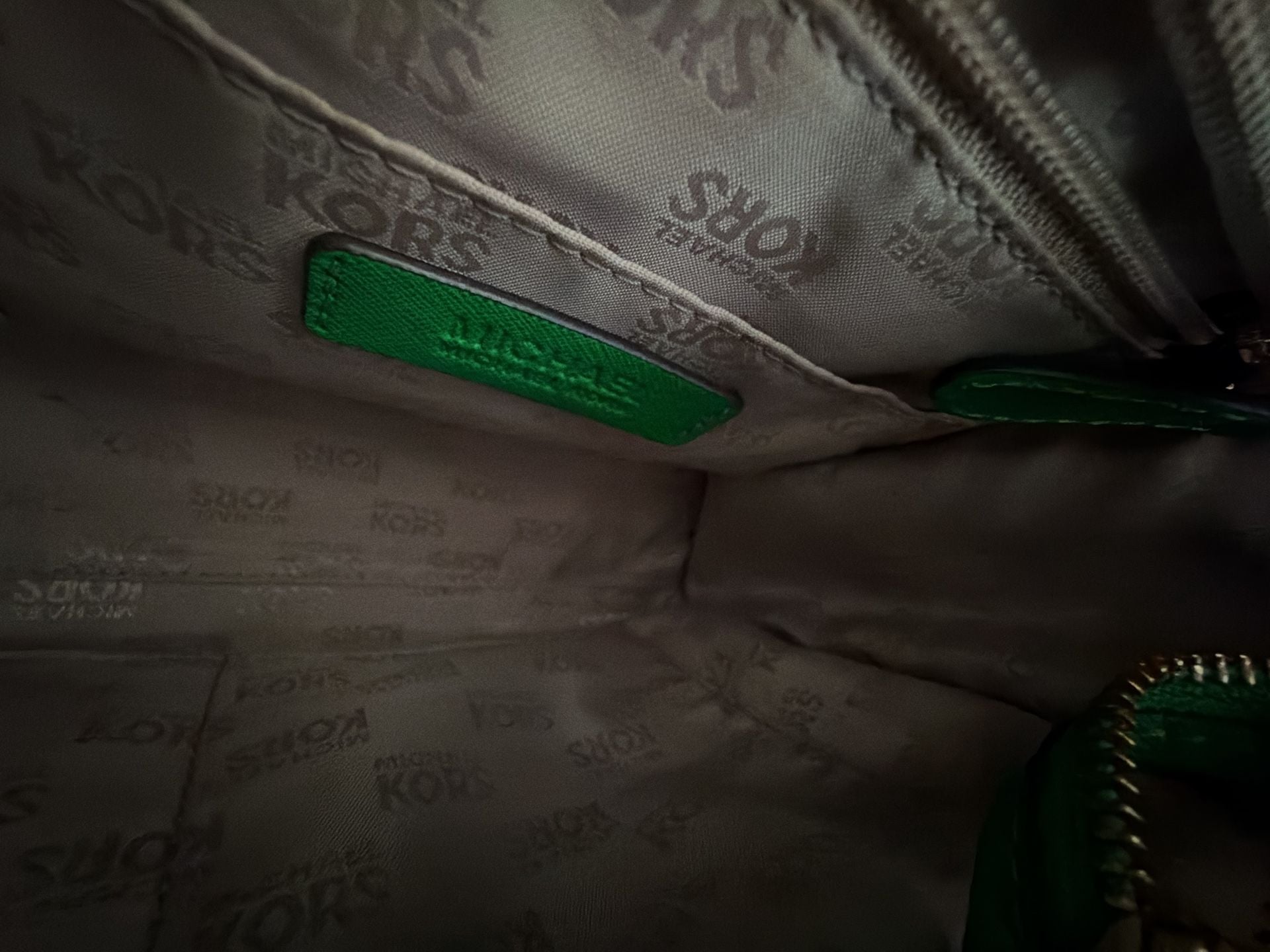 Michael Kors Dillon Medium Top Zip Leather Satchel Palm Green 8