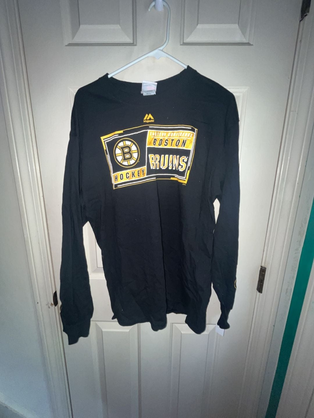 Majestic Boston Bruins Long Sleeve T-Shirt Size L Black NHL Hockey 2
