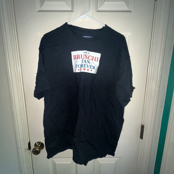 Pluma I'm A Bruschi Fan Forever T-Shirt Size L Black Graphic Tee
