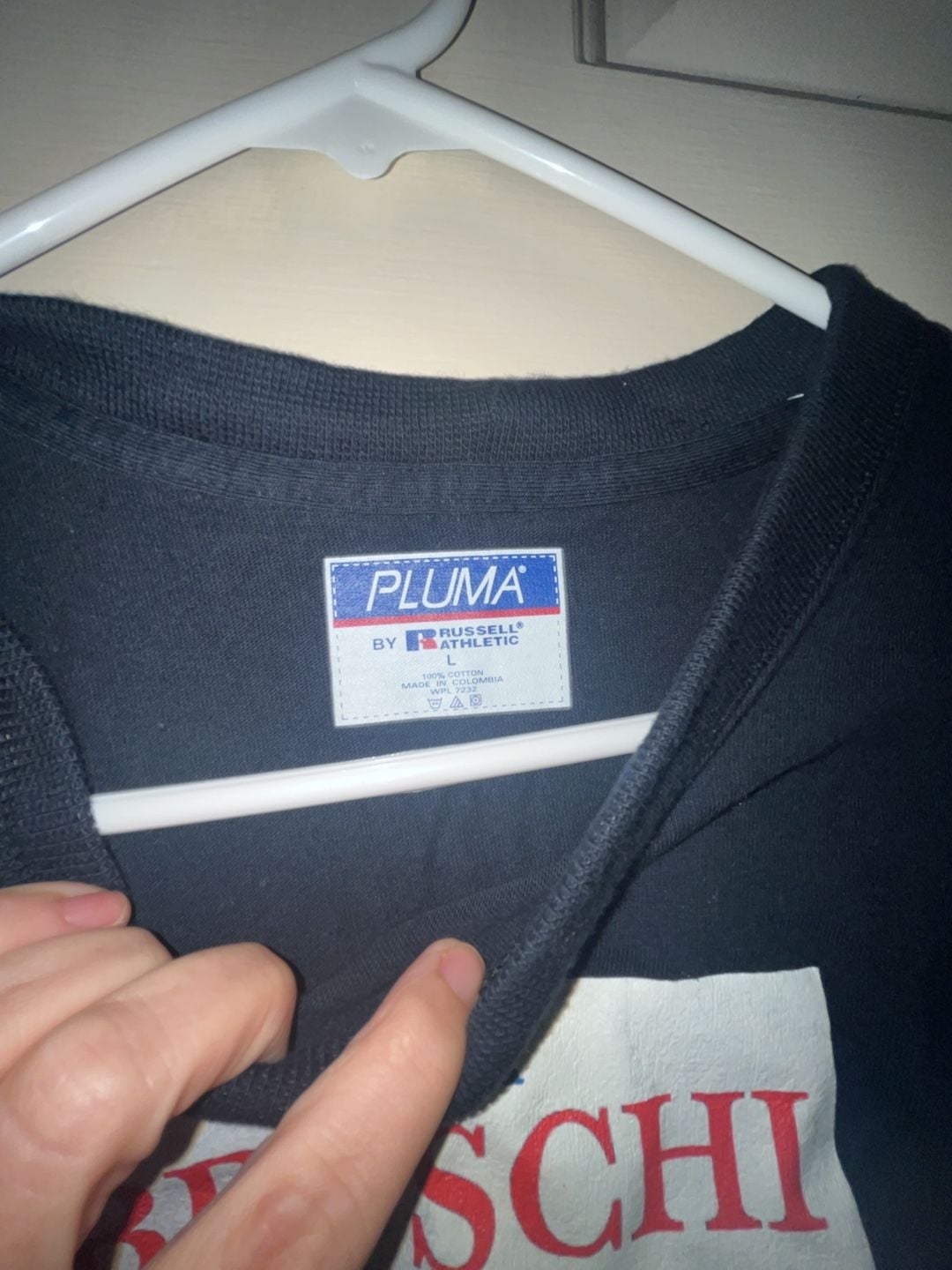 Pluma I'm A Bruschi Fan Forever T-Shirt Size L Black Graphic Tee 3
