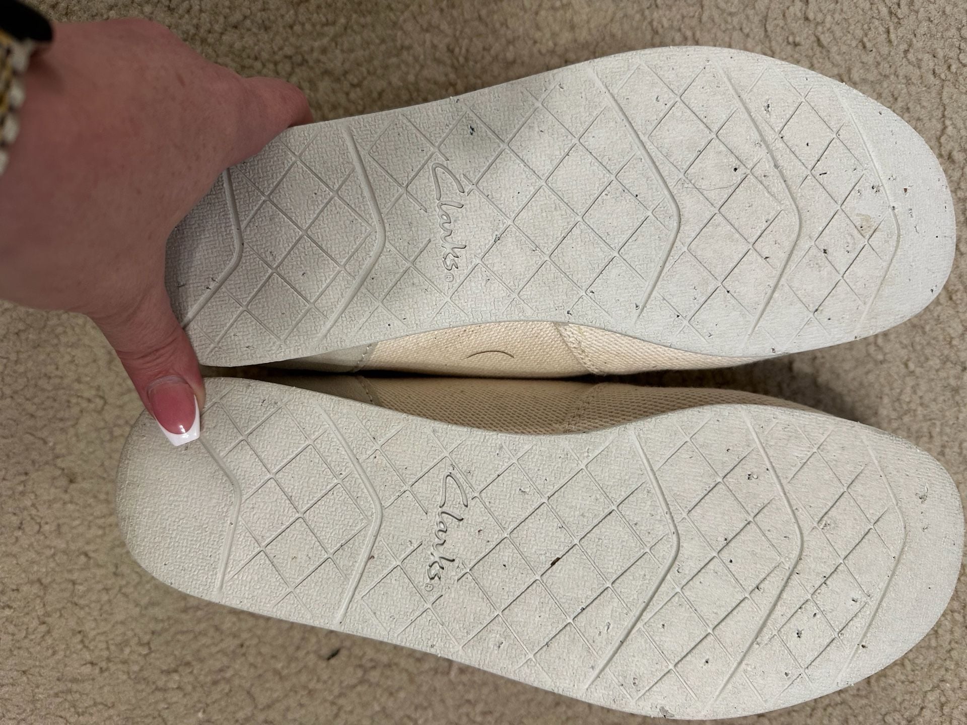 Clarks ShacreLite Moc Size 10.5 Ivory Combi Casual Shoes 4