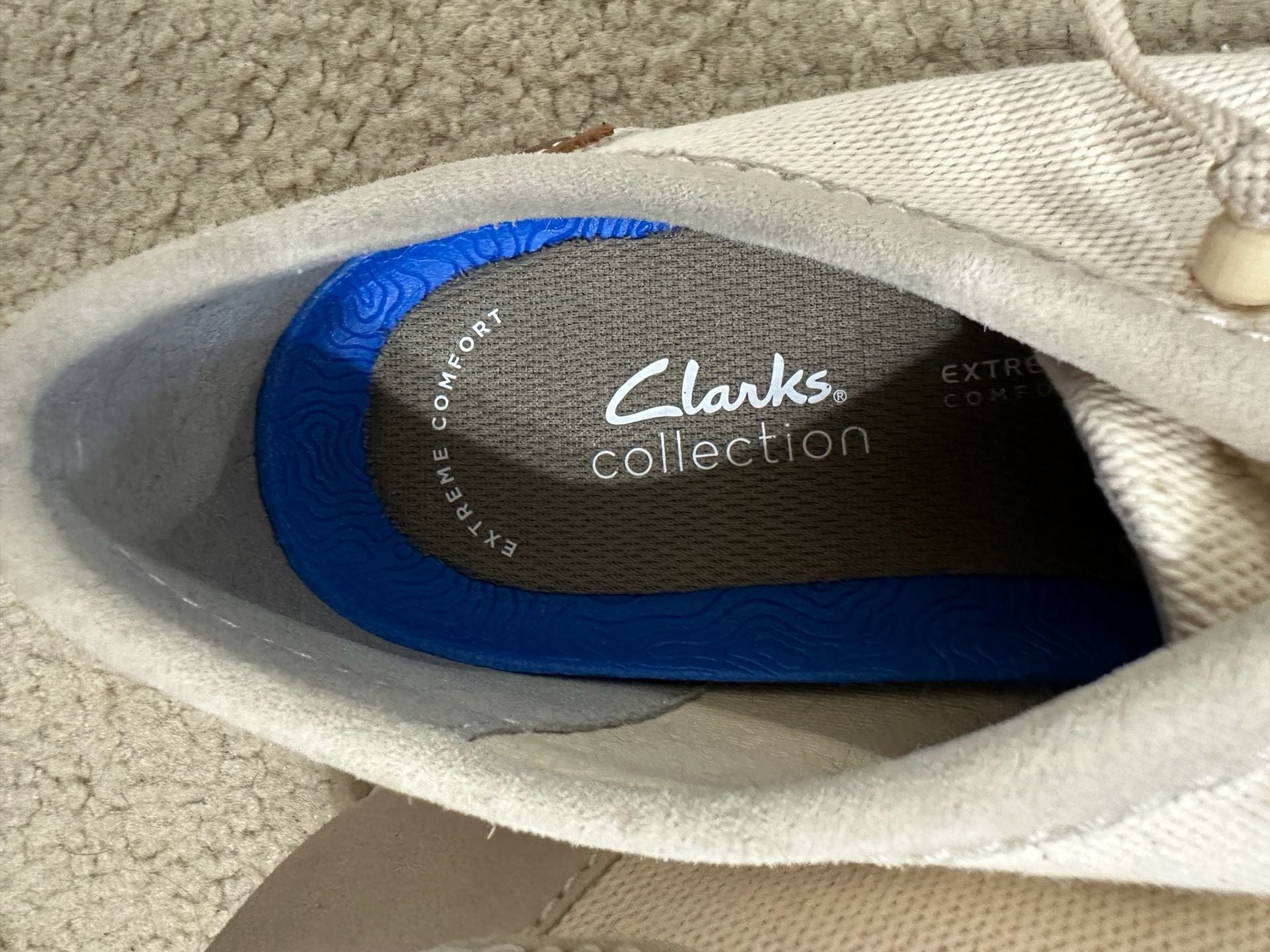 Clarks ShacreLite Moc Size 10.5 Ivory Combi Casual Shoes 5