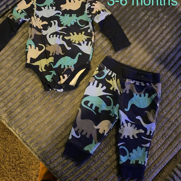 Child of Mine Dinosaur Outfit Set Size 3-6 Months