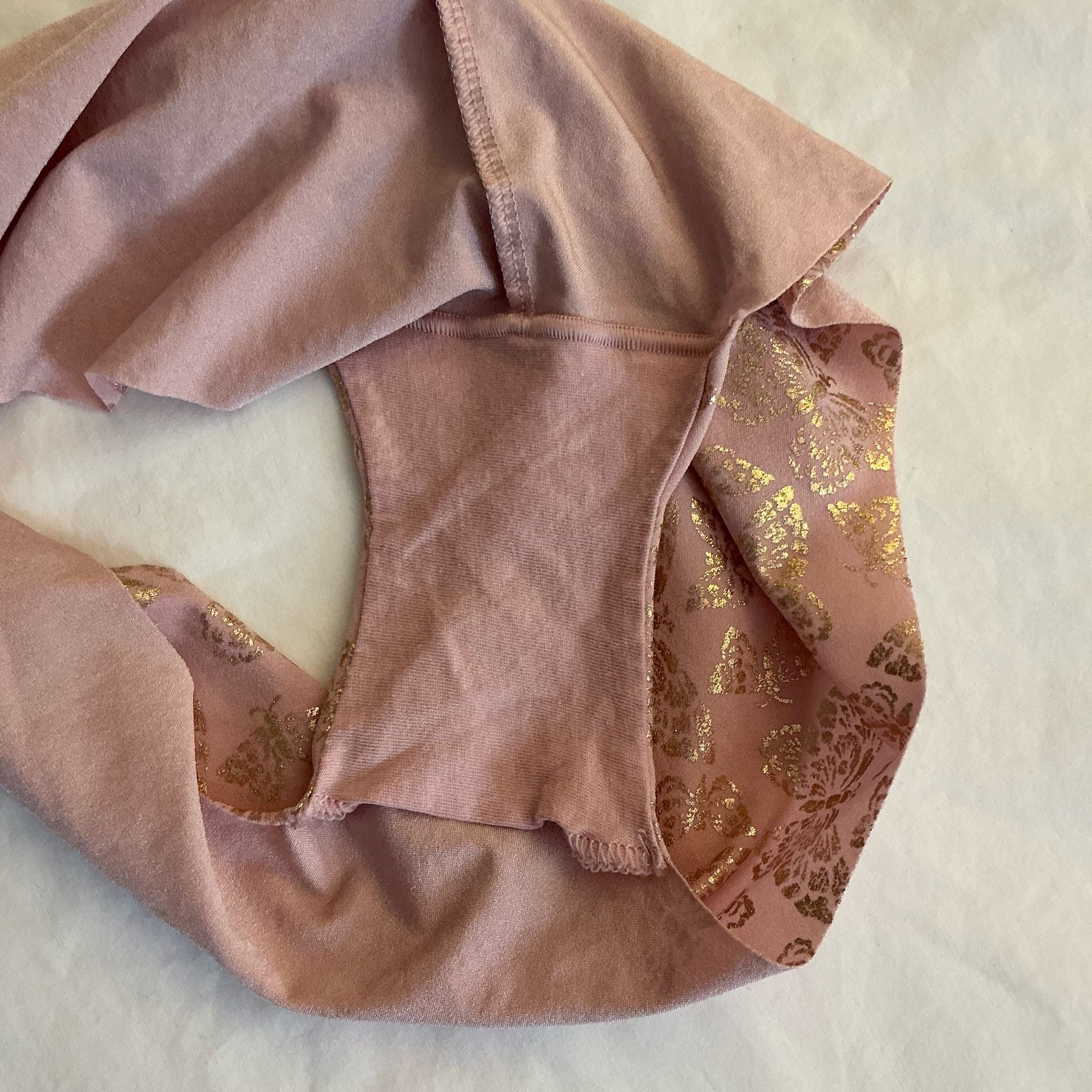 Victoria's Secret Gold Foil Butterfly Hiphugger Panty Size S Pink 4