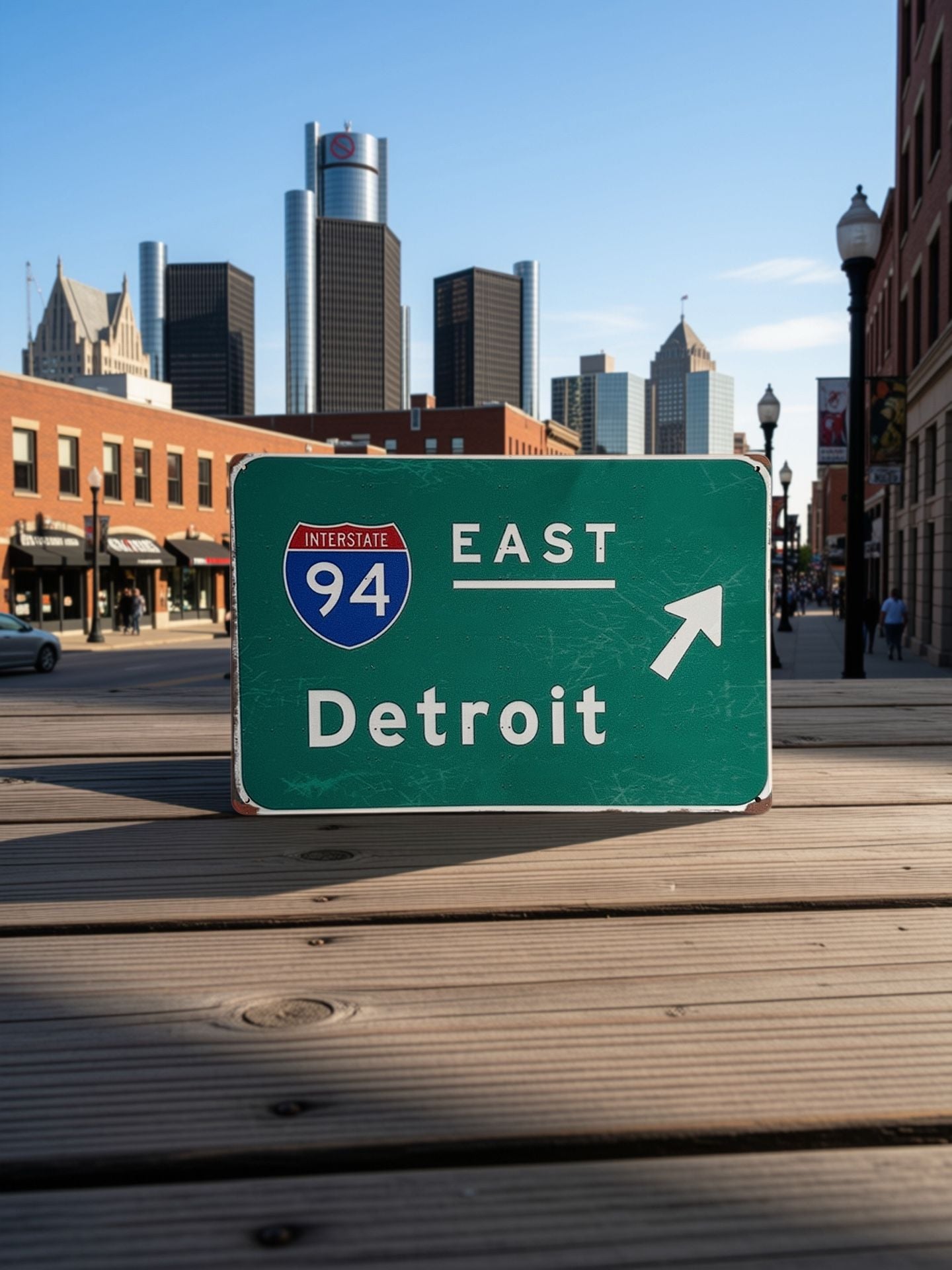 Metal Tin Sign Interstate 94 East Detroit Highway Sign Wall Decor 12X8 inches 5
