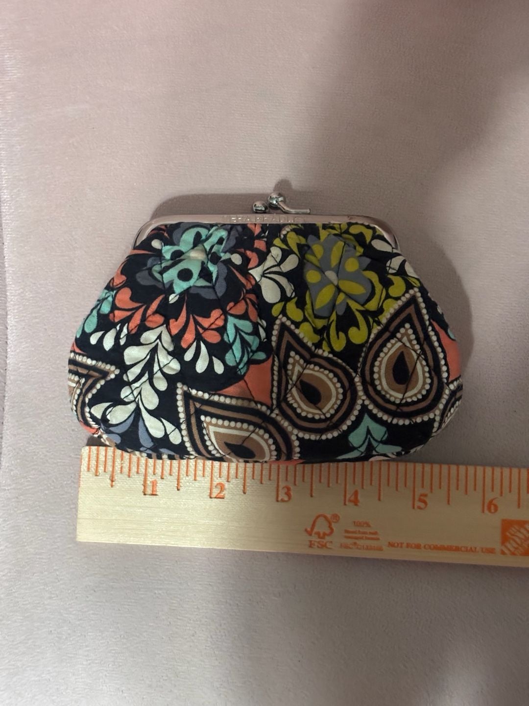 Vera Bradley Kisslock Coin Purse Sierra Quilted Floral Pattern 6