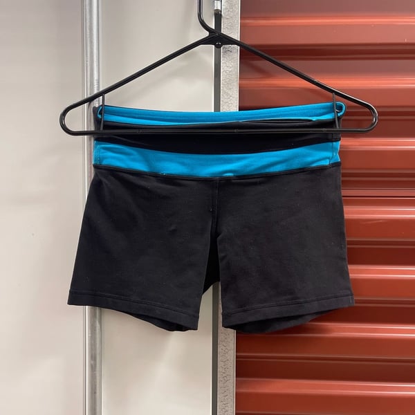 Lululemon Athletica Yoga Shorts Black Blue