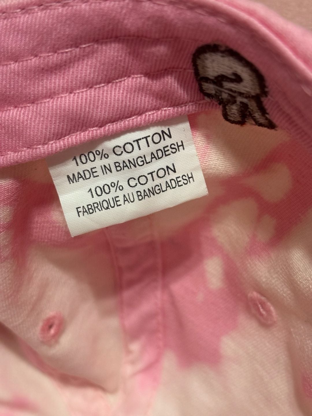 Unbranded Pimp Embroidered Pink White Tie Dye Baseball Cap 6
