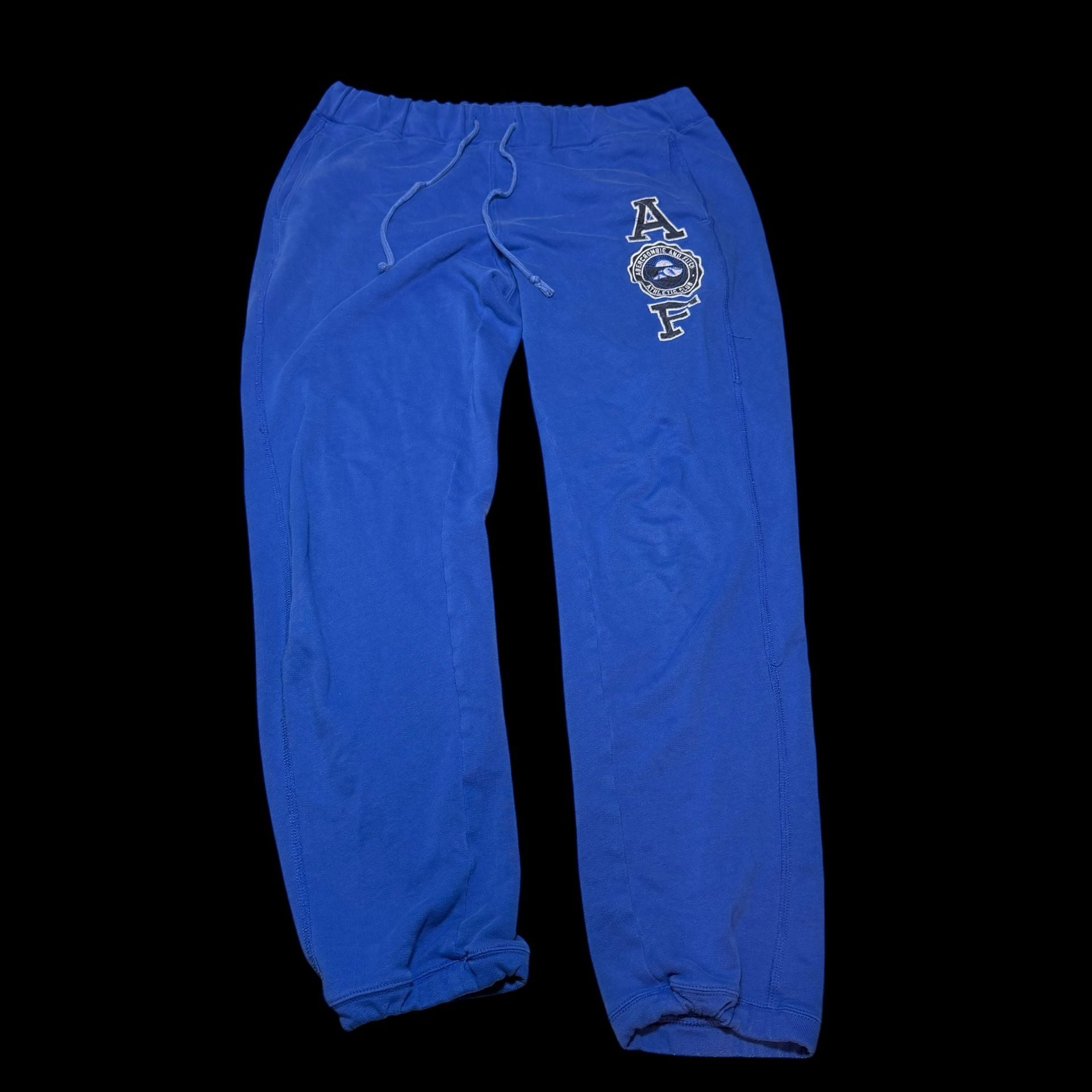 Abercrombie & Fitch Sweatpants Size M Blue A&F Athletic Club Logo Joggers 2