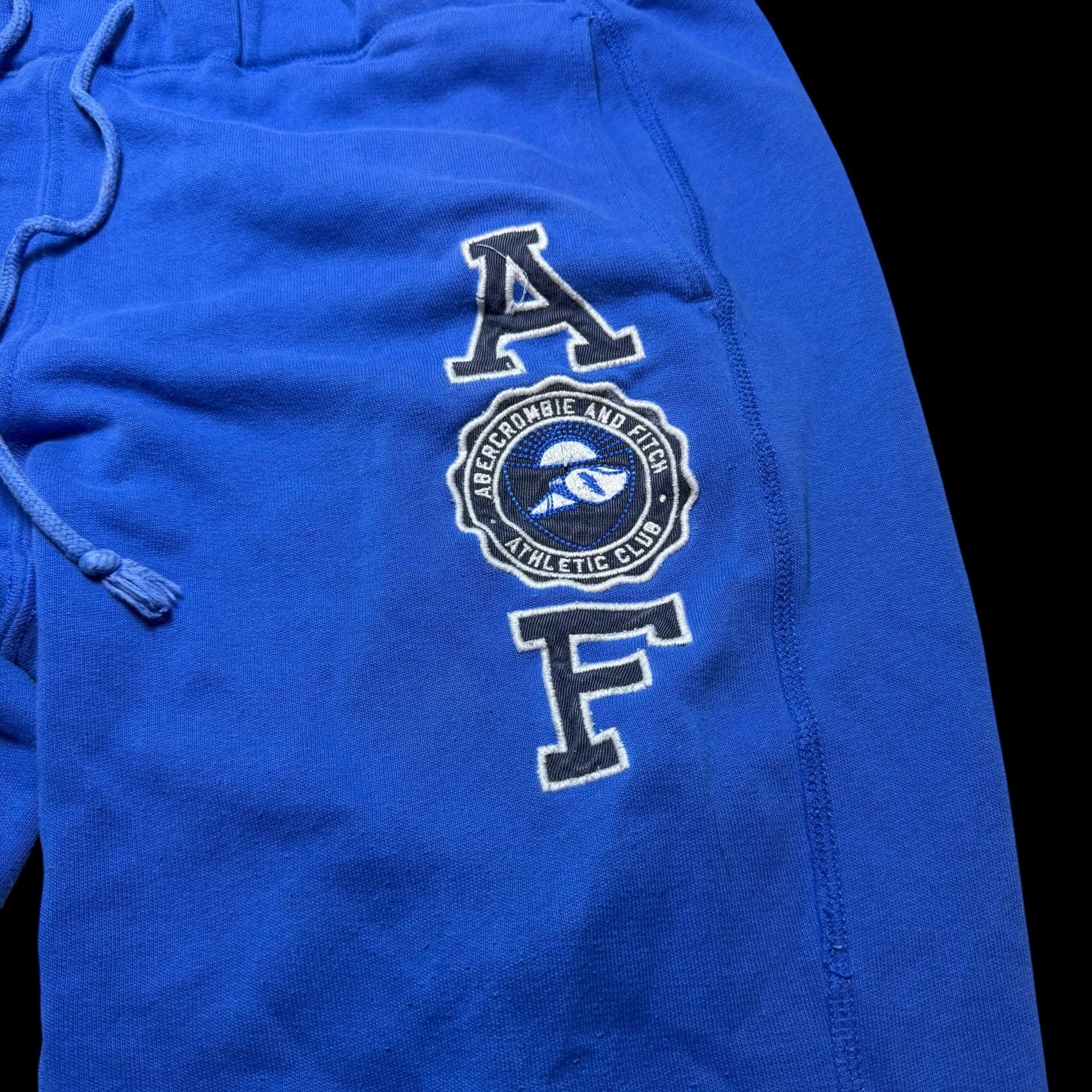 Abercrombie & Fitch Sweatpants Size M Blue A&F Athletic Club Logo Joggers 4