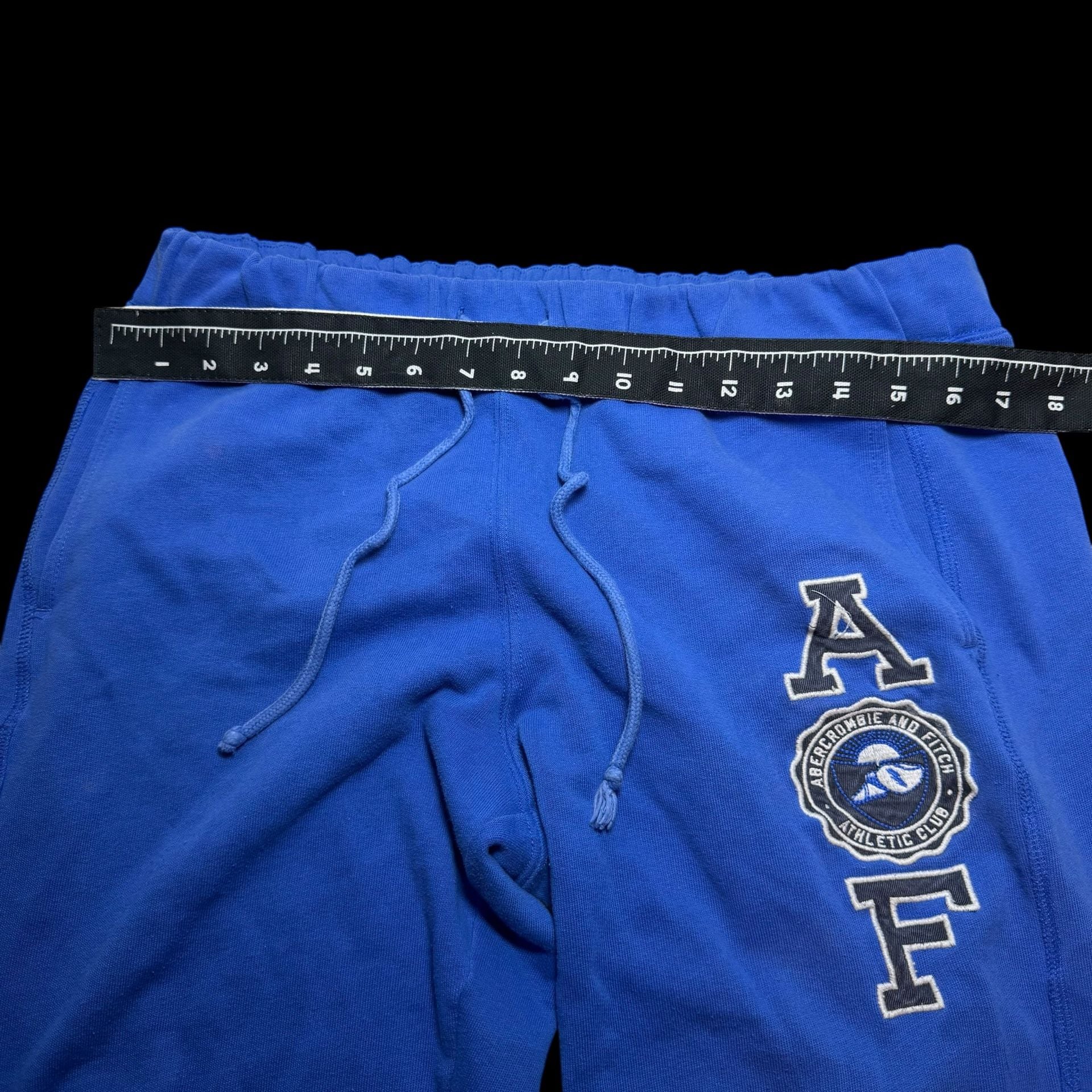 Abercrombie & Fitch Sweatpants Size M Blue A&F Athletic Club Logo Joggers 6