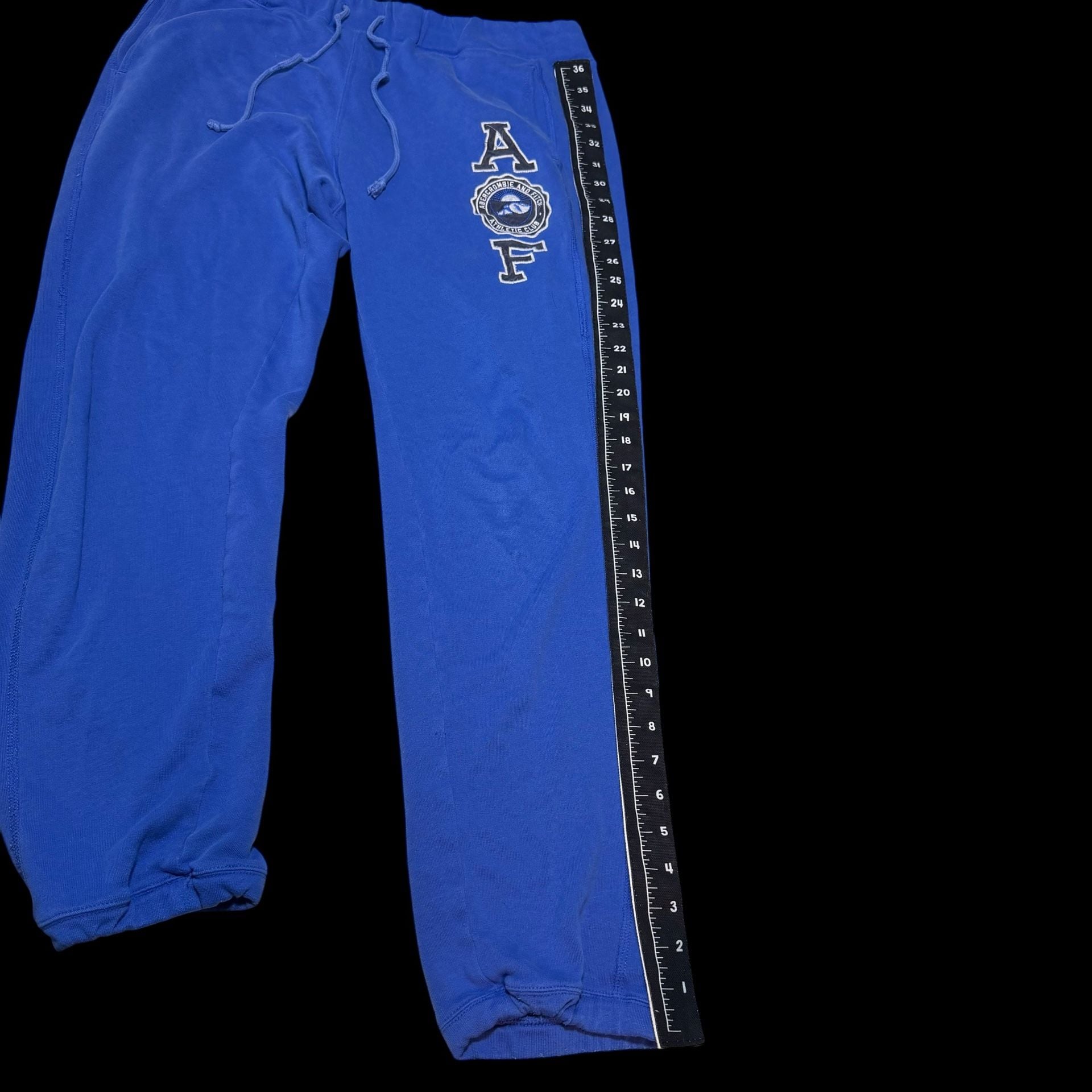 Abercrombie & Fitch Sweatpants Size M Blue A&F Athletic Club Logo Joggers 7