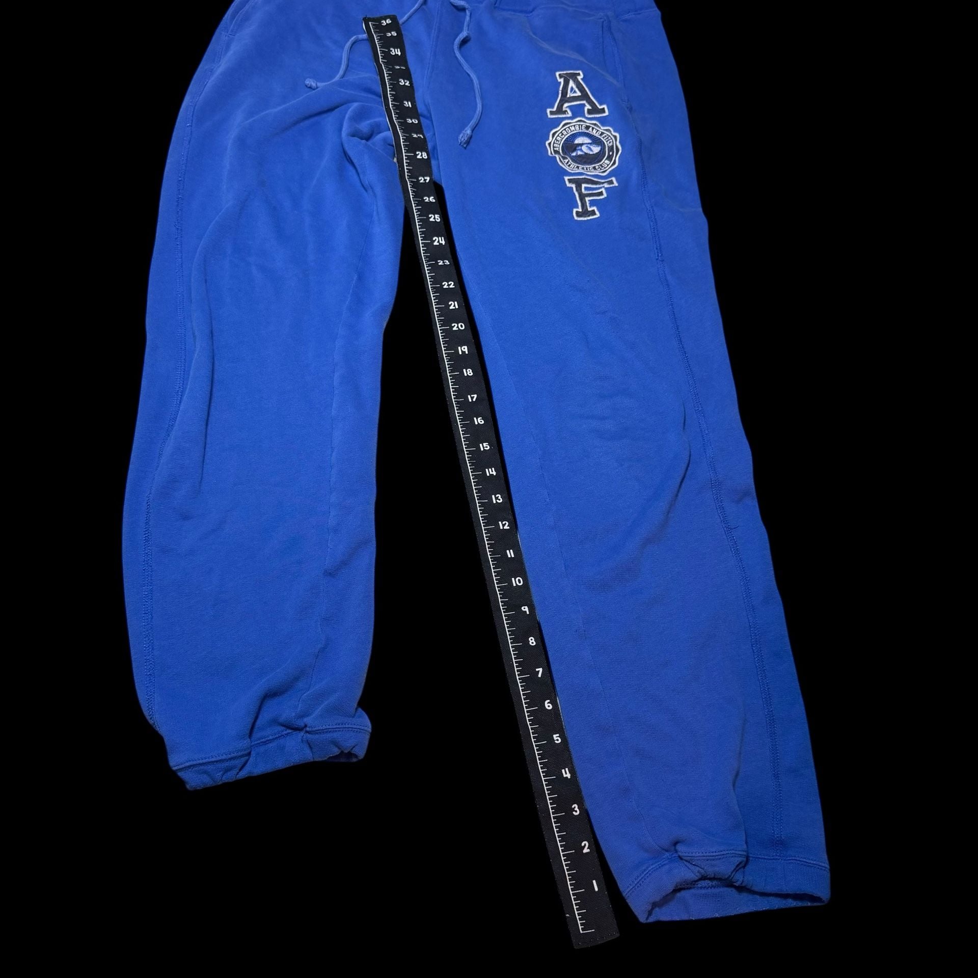 Abercrombie & Fitch Sweatpants Size M Blue A&F Athletic Club Logo Joggers 8