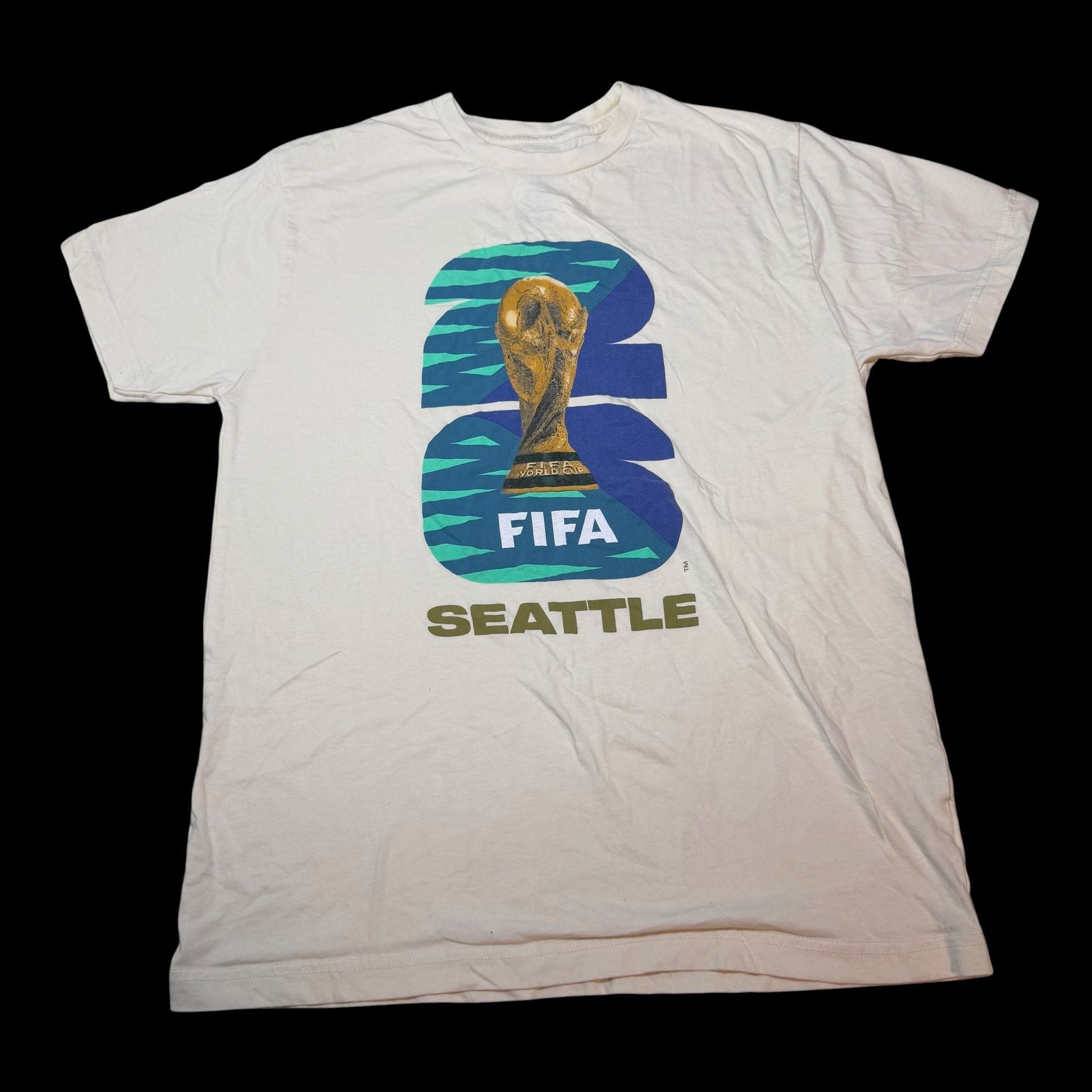 FIFA World Cup Seattle T-Shirt Size M White Graphic 2