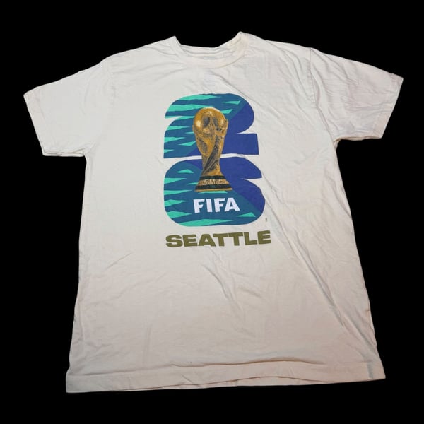 FIFA World Cup Seattle T-Shirt Size M White Graphic