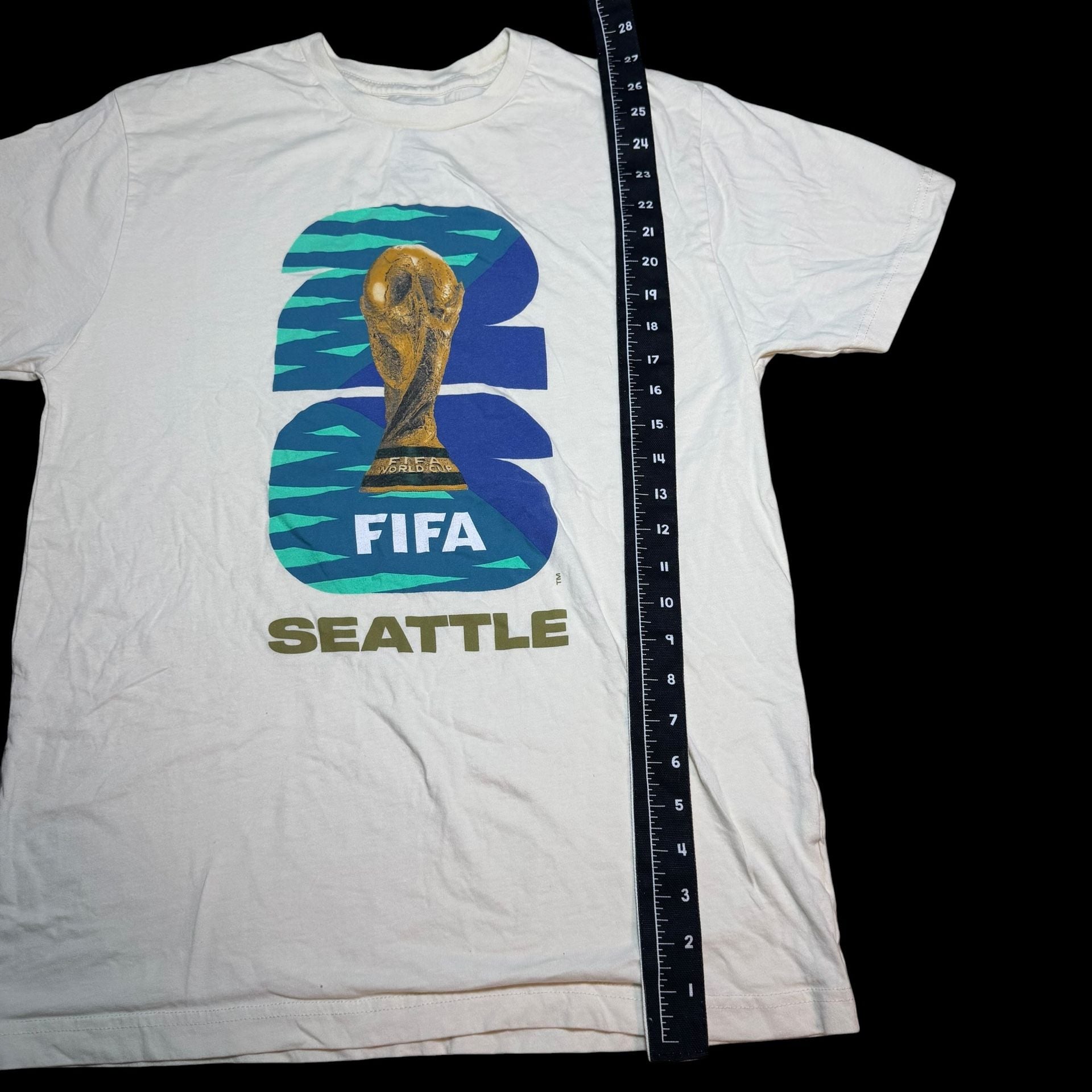 FIFA World Cup Seattle T-Shirt Size M White Graphic 5