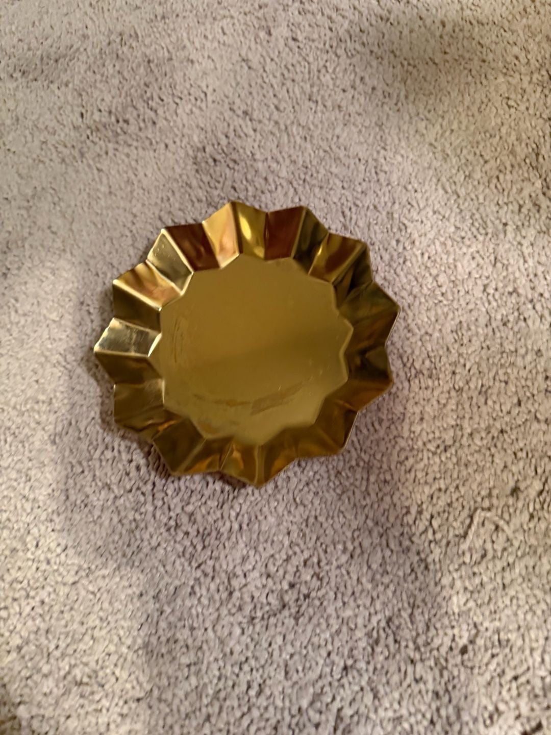 Threshold Gold Scalloped Metal Trinket Dish Coaster 1