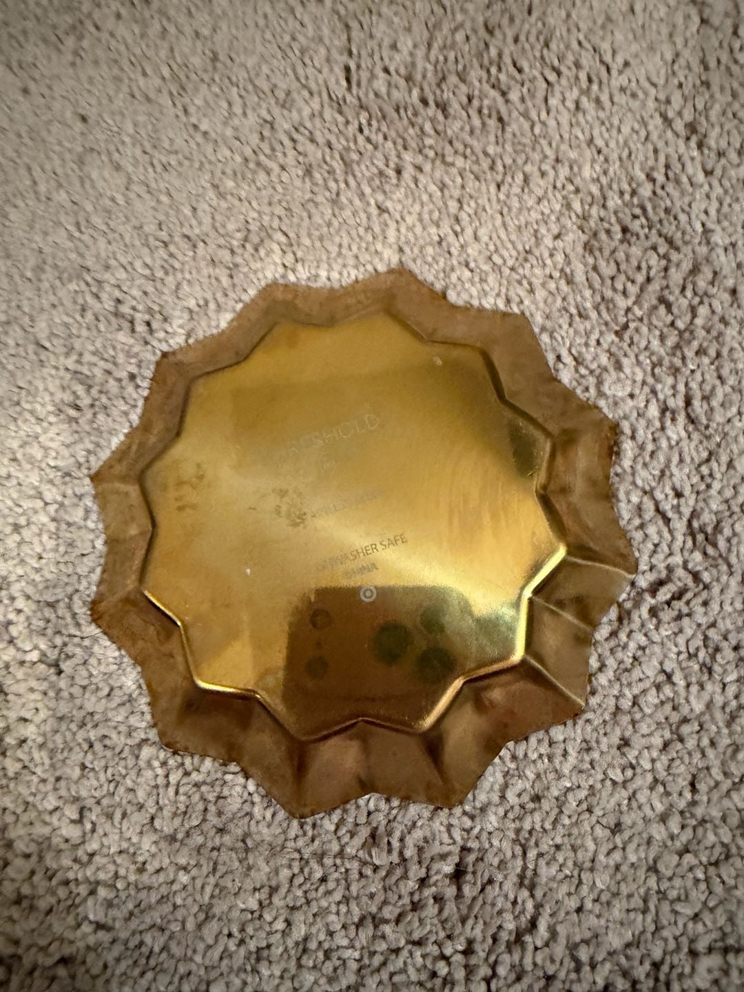 Threshold Gold Scalloped Metal Trinket Dish Coaster 2