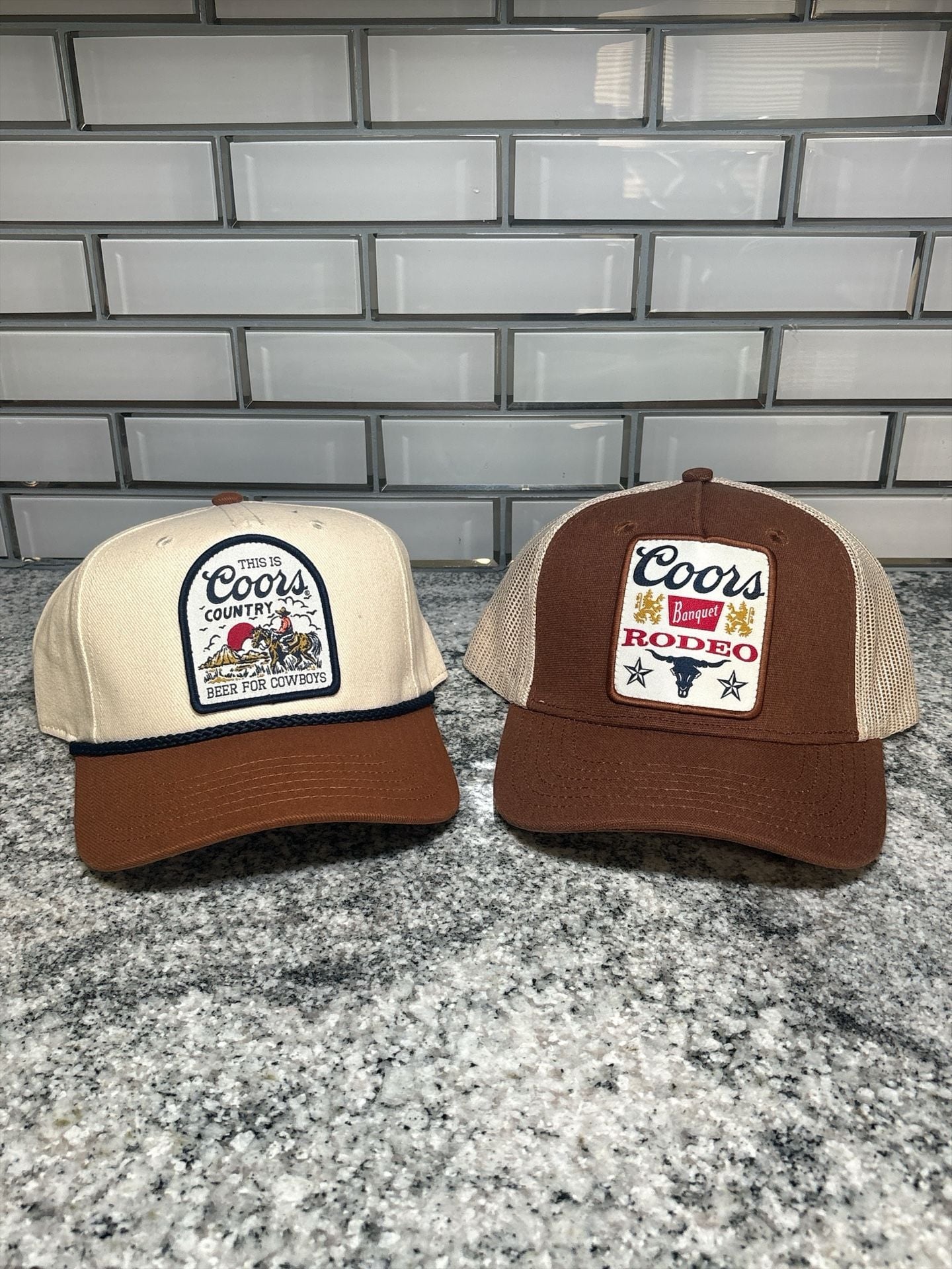 Coors Beer For Cowboys/Rodeo Trucker Duo Snapbacks (NWT) 1