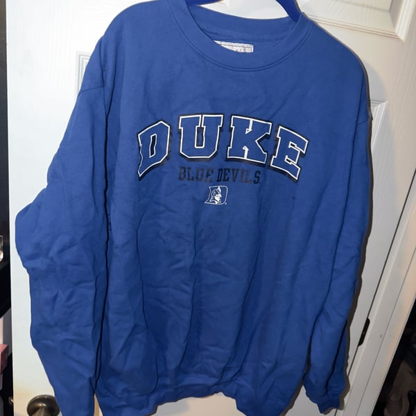Vintage Soffe 2000s Duke Blue Devils Sweatshirt Size XL Blue NCAA Crewneck