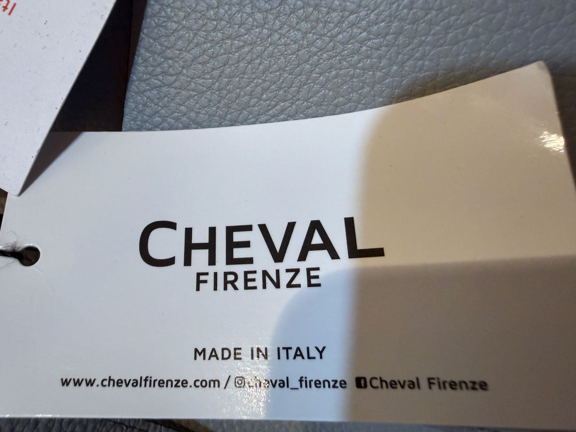 Cheval Firenze Italy Genuine Leather Large Tote Bag Gray NWT + Pouch 6