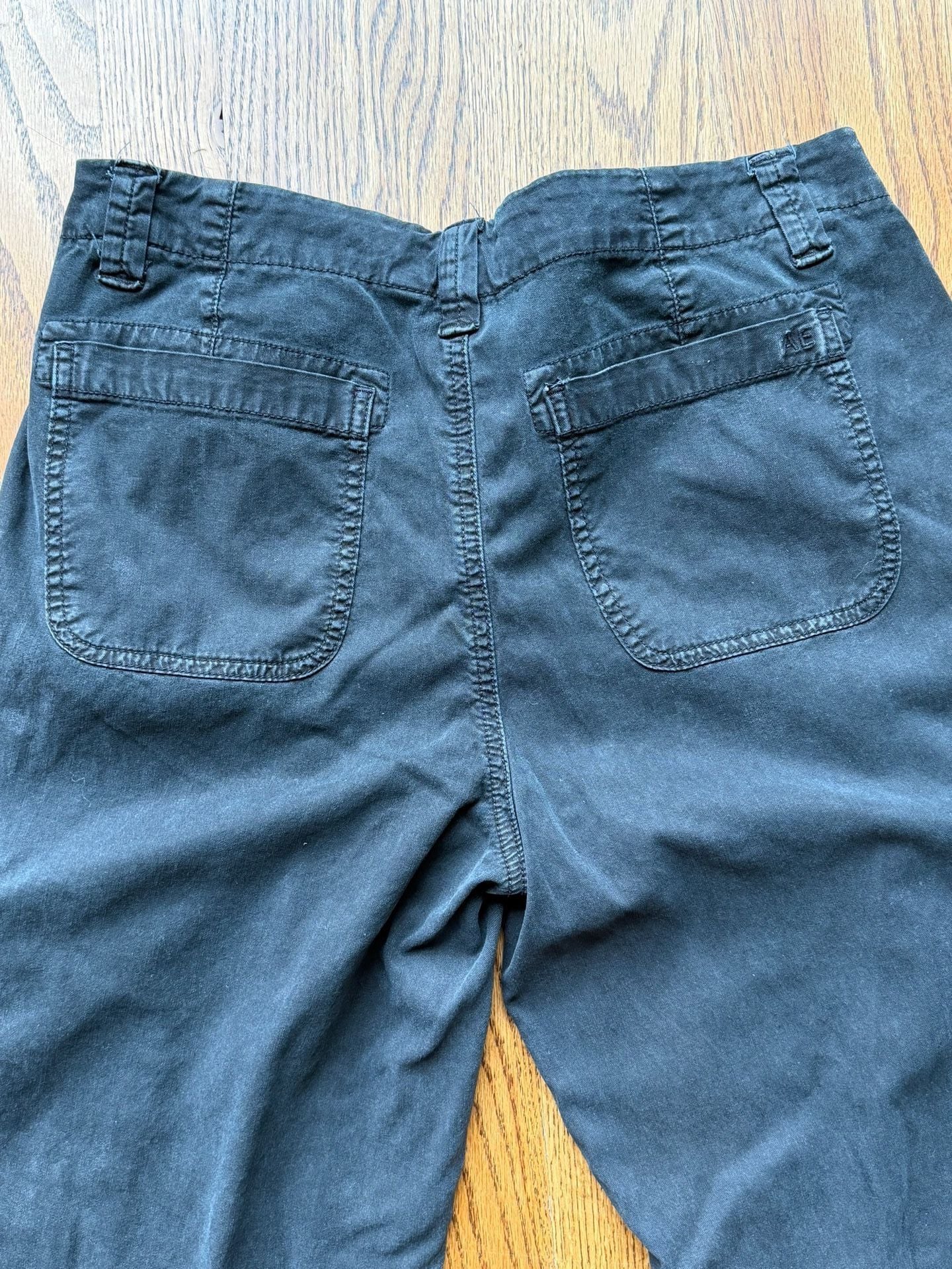 American Eagle Cargo Pants Size 10 Black Stretch 7