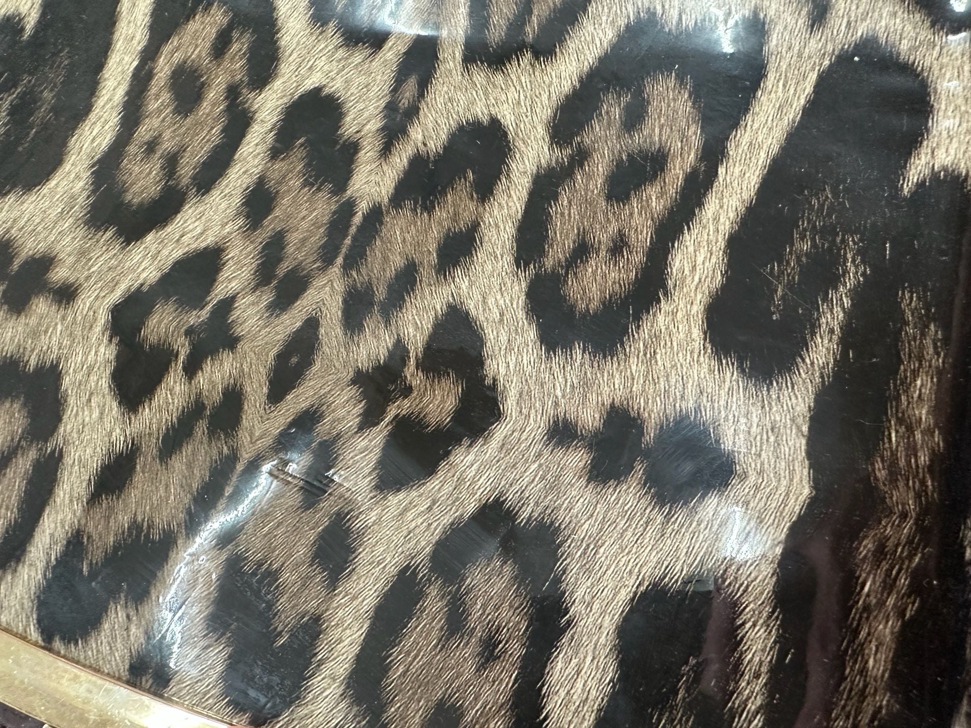 Michael Kors Leopard Print Patent Leather Shoulder Bag Brown 7