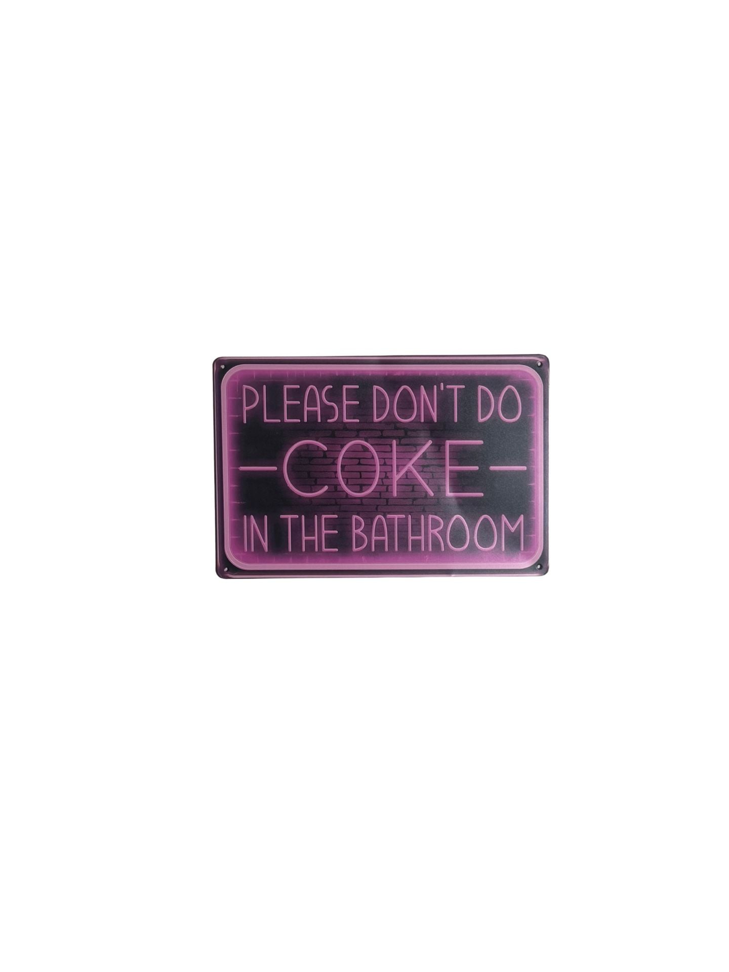 Funny Wall Decor Please Dont Do Coke In The Bathroom Metal Tin Sign 1