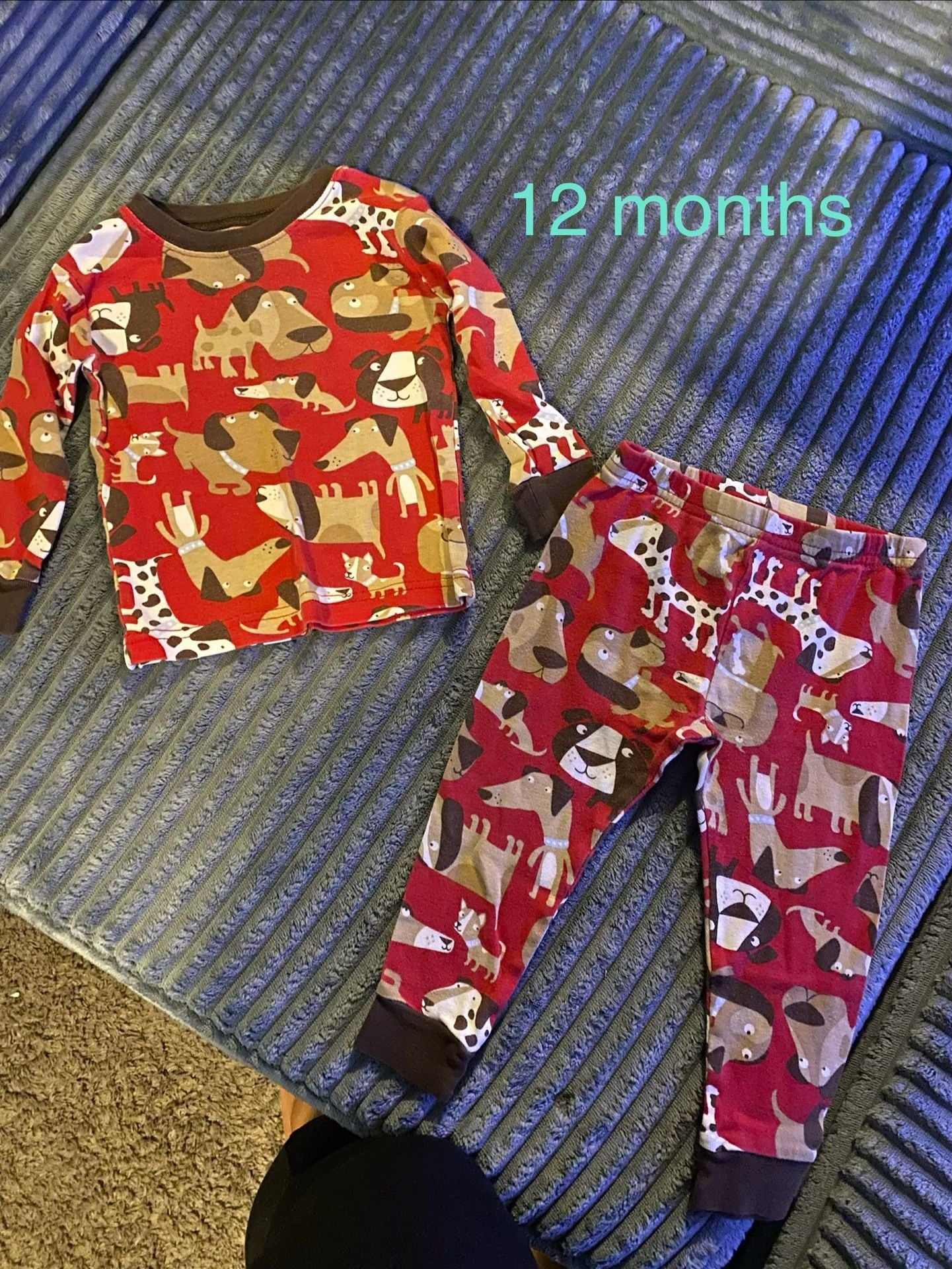 Boden Dog Pajama Set Size 12 Months 1