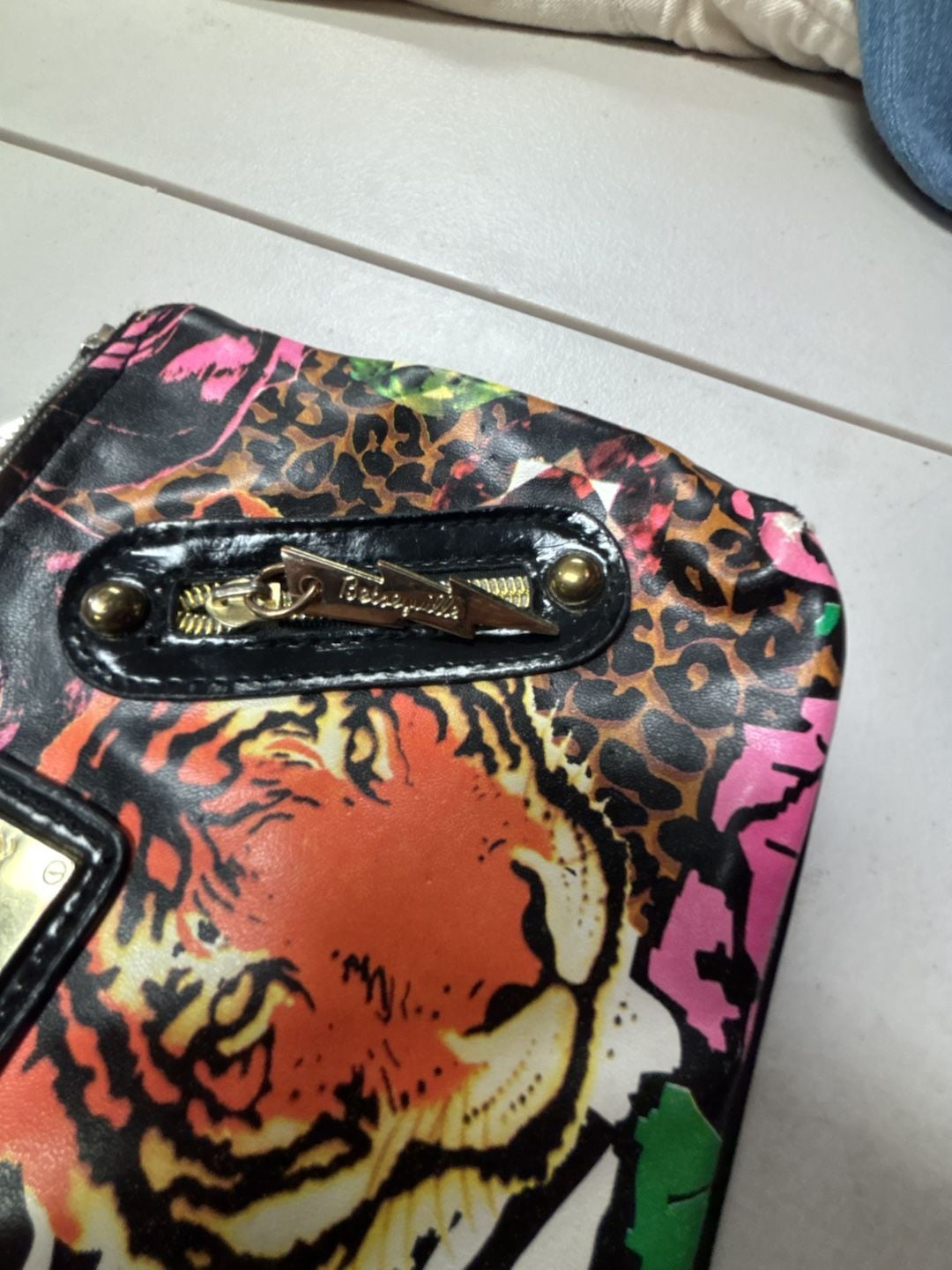 Betseyville Tiger Zebra Print Wristlet Clutch Bag 3