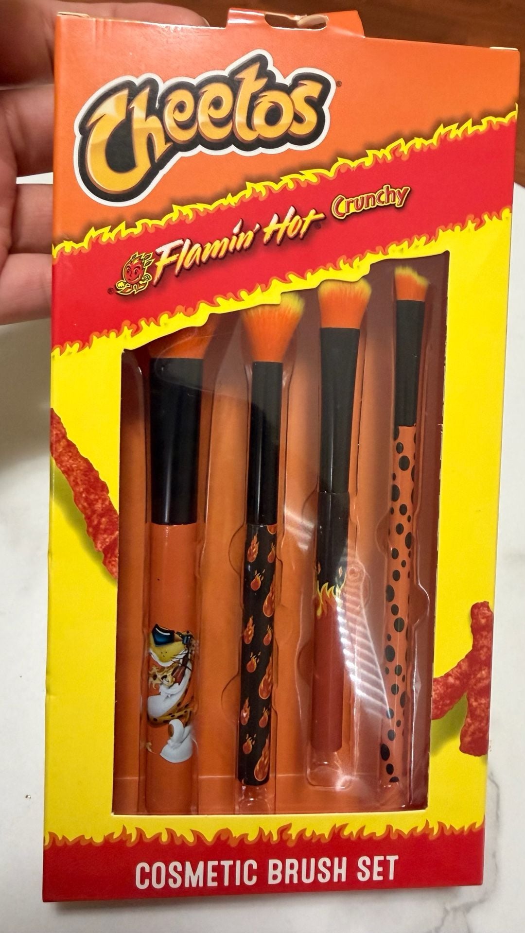 Flamin' Hot Crunchy Cheetos 4-Piece Cosmetic Brush Set - .com 1