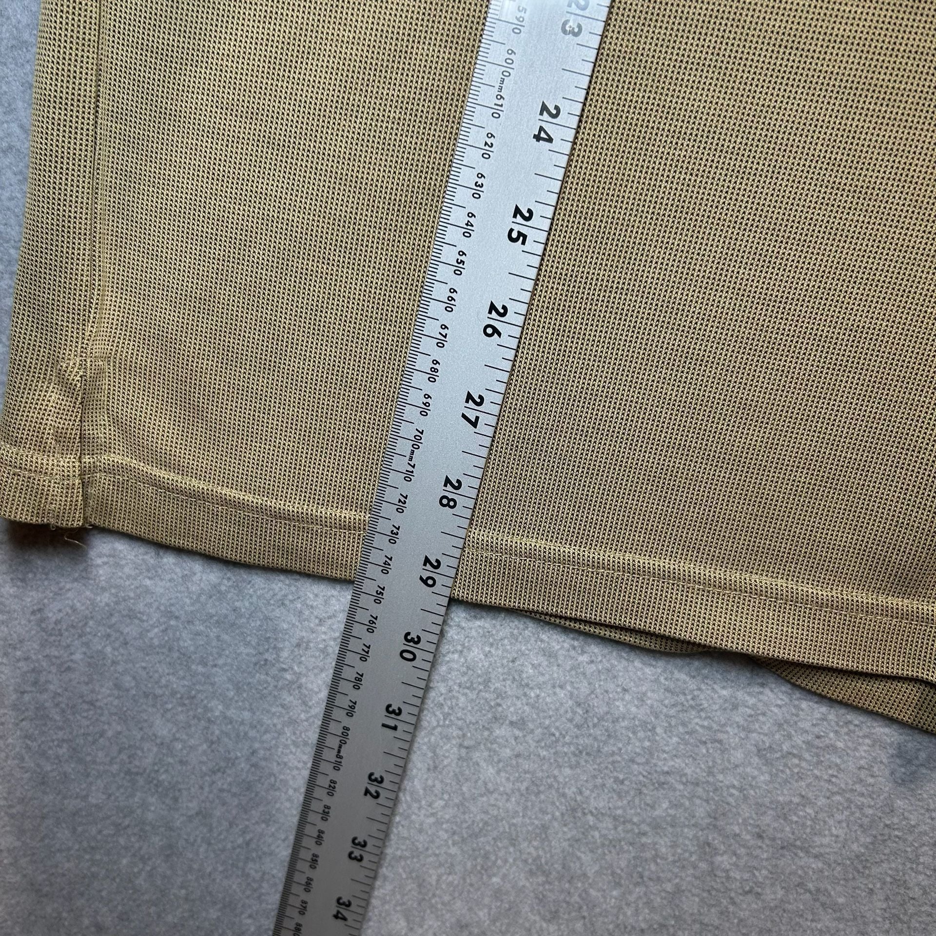 Bruno Men’s Tan Sueded Rayon Blend Short Sleeve Textured Polo Size L 8