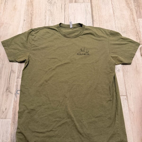 Hush Hunt Fish T-Shirt Size XL Green Graphic Tee
