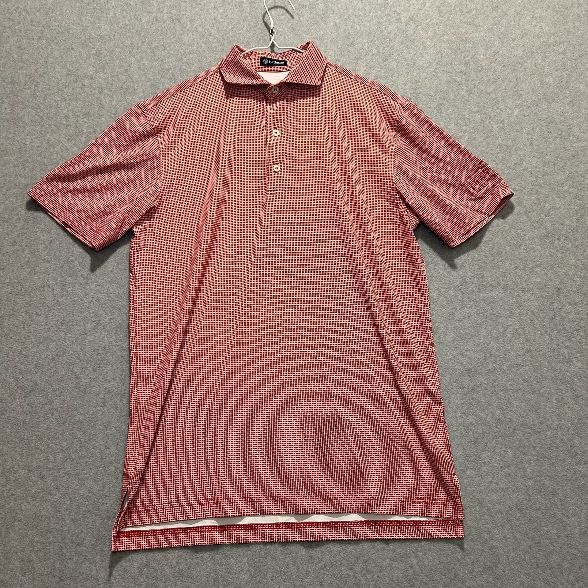 Turtleson Men’s Geometric Print Battle at the Cliffs Golf Polo Size S 2