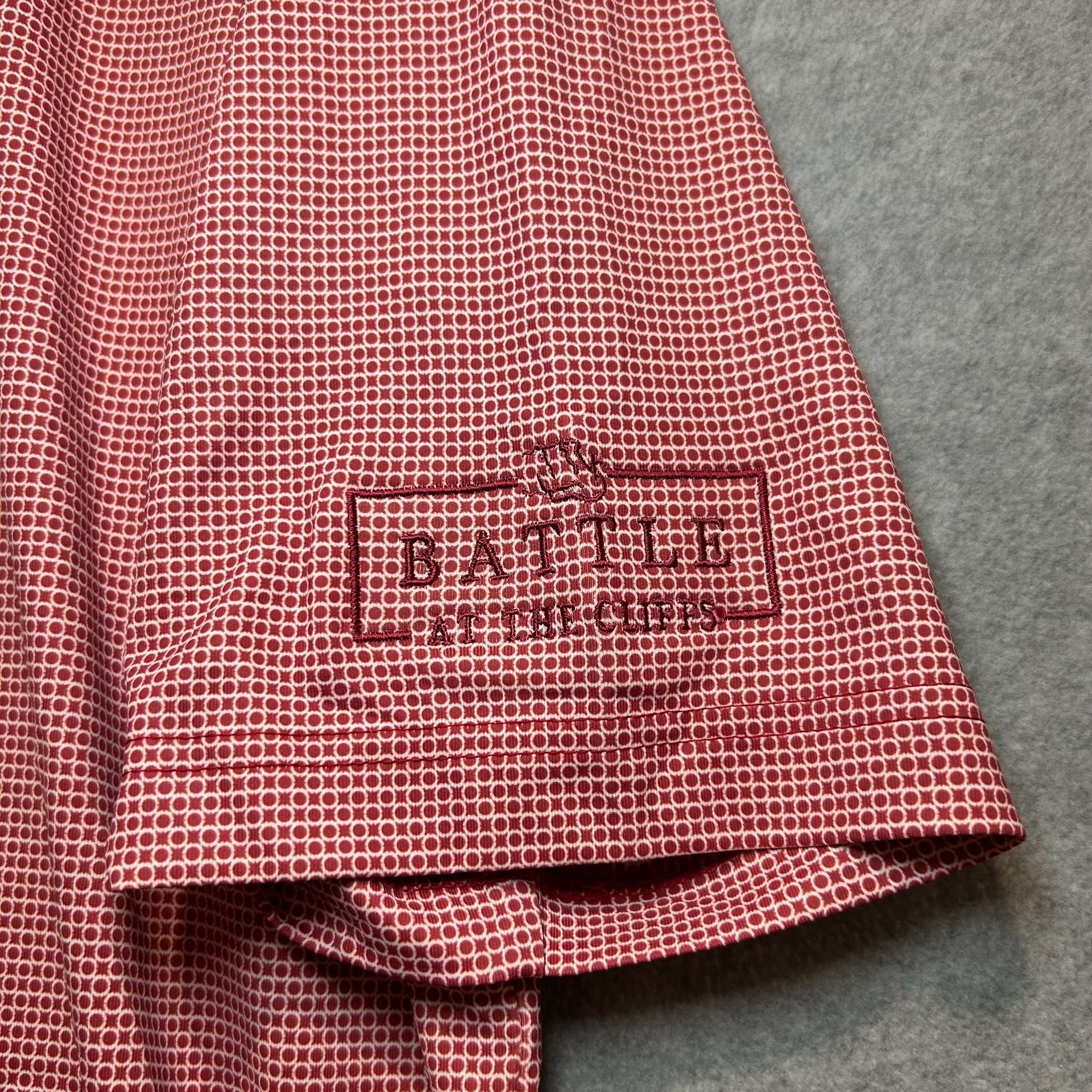 Turtleson Men’s Geometric Print Battle at the Cliffs Golf Polo Size S 4