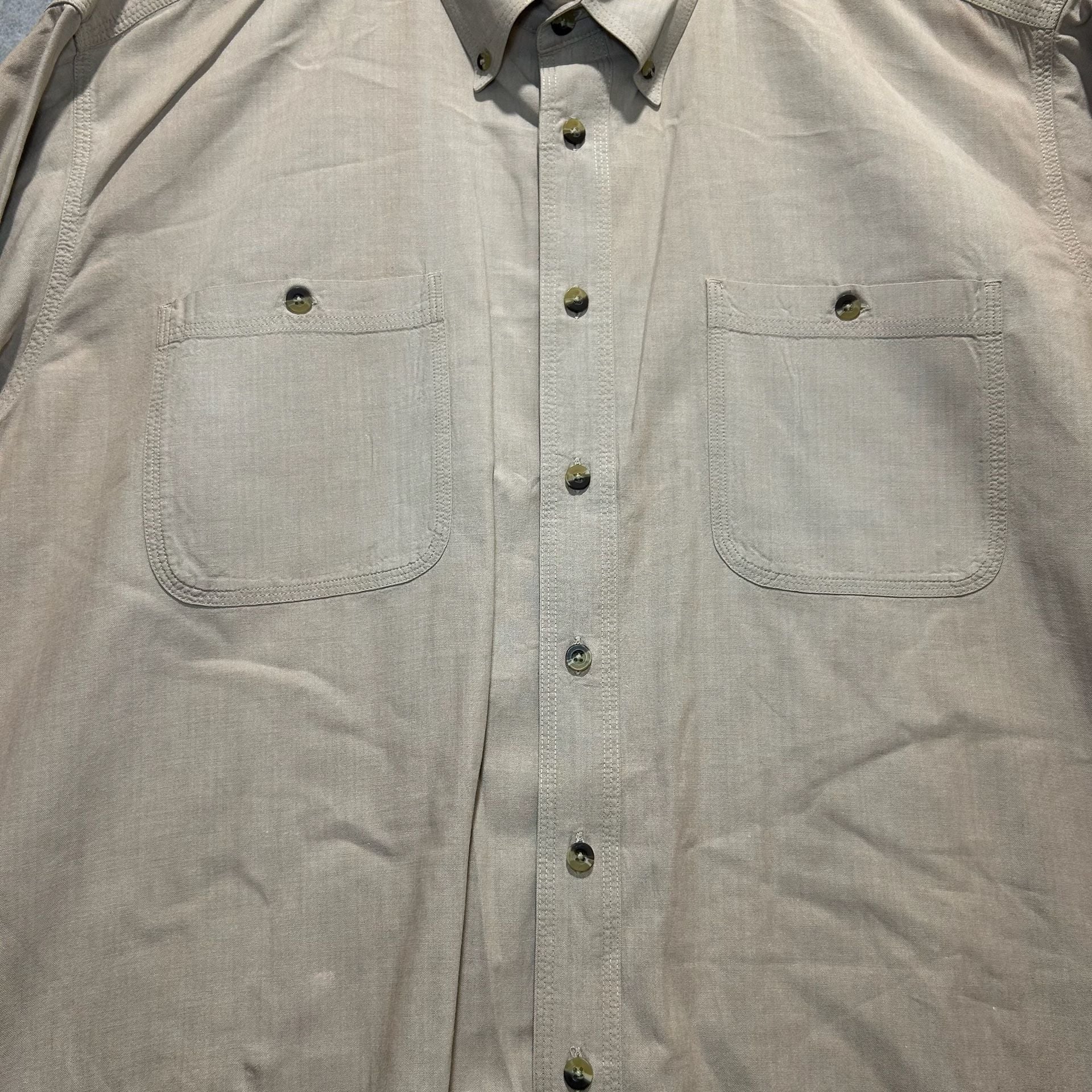 Cabela's Outdoor Gear Men’s Tan Short Sleeve Work Shirt Size XL 4