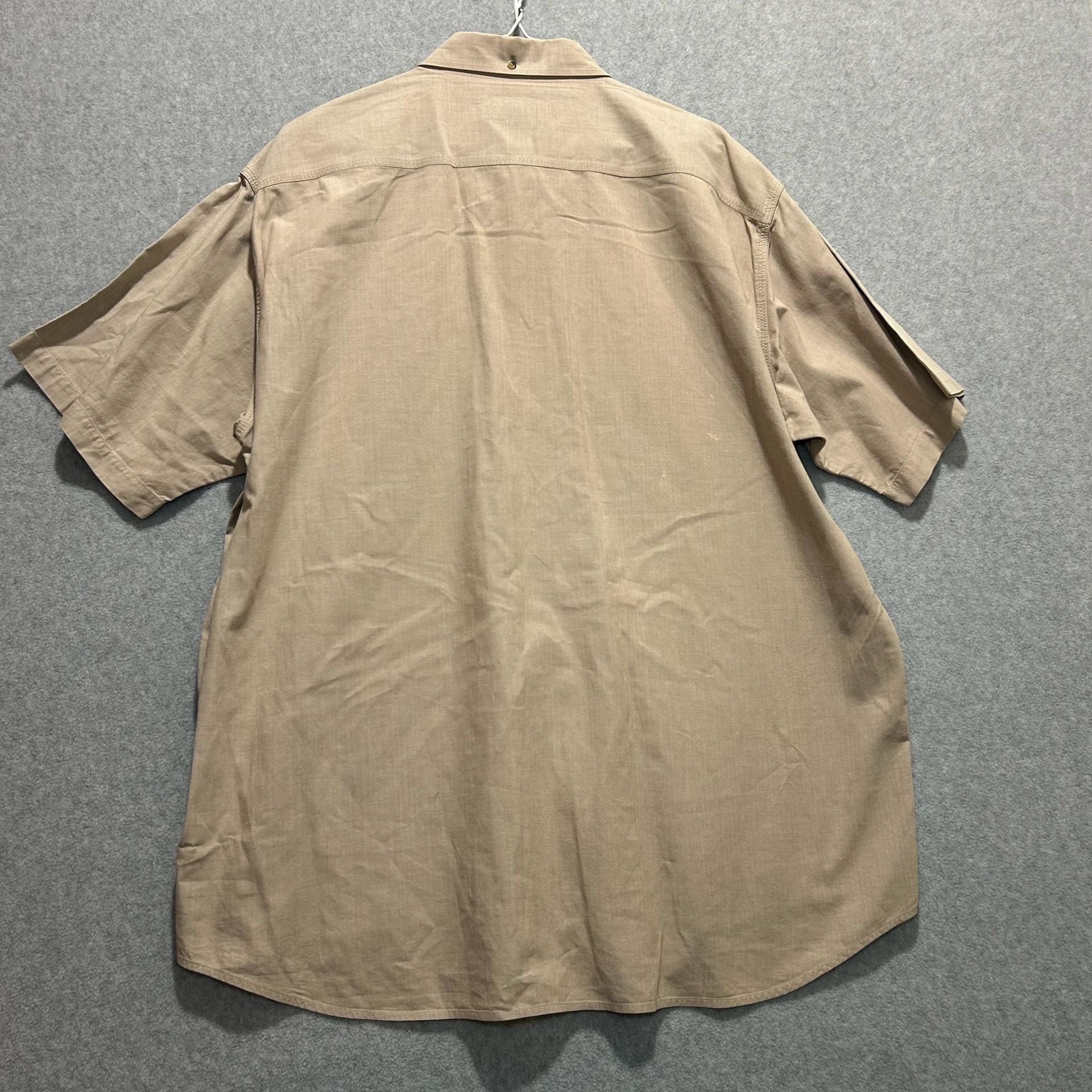 Cabela's Outdoor Gear Men’s Tan Short Sleeve Work Shirt Size XL 6